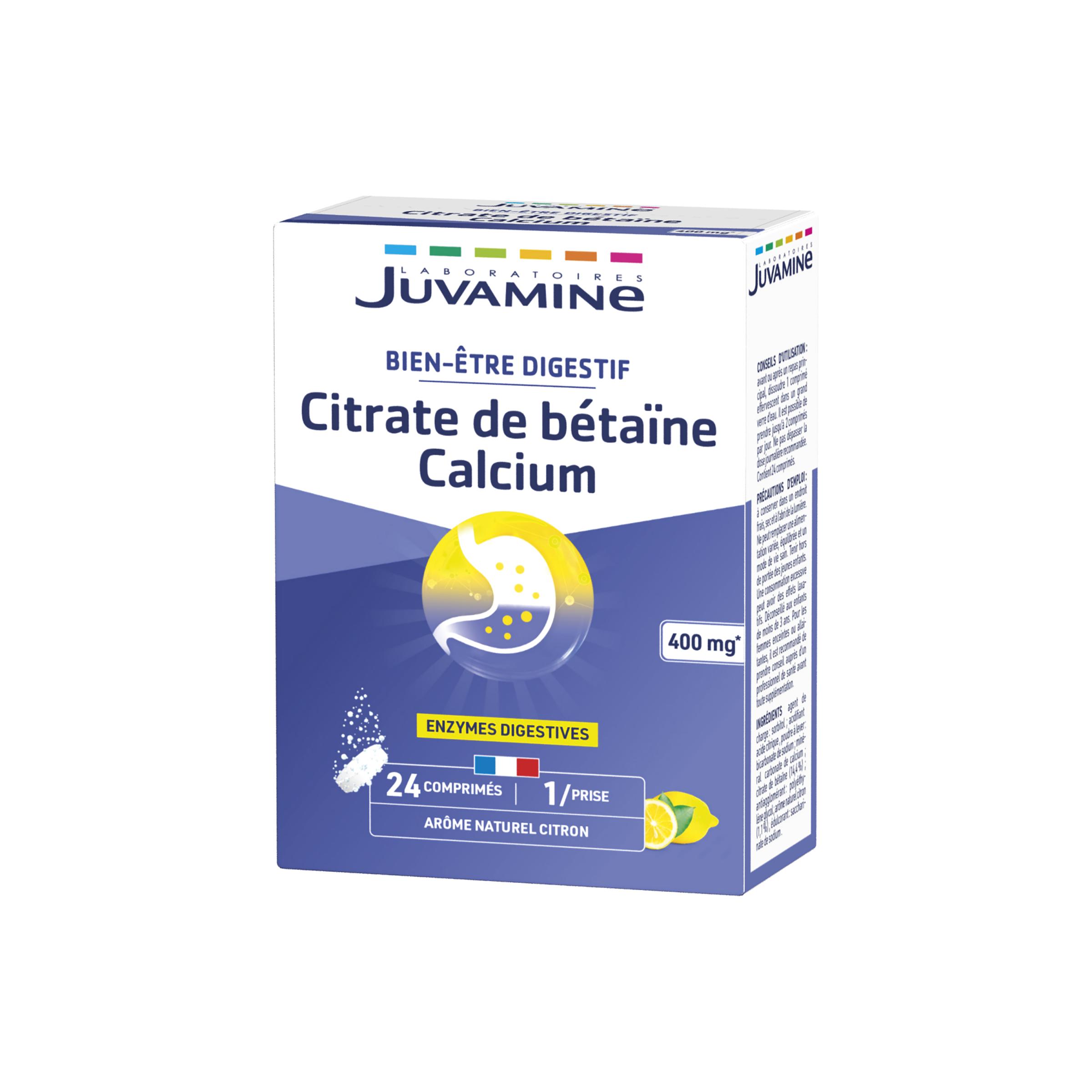 JUVAMINE Citrate de bétaïne comprimés effervescents 24 pièces