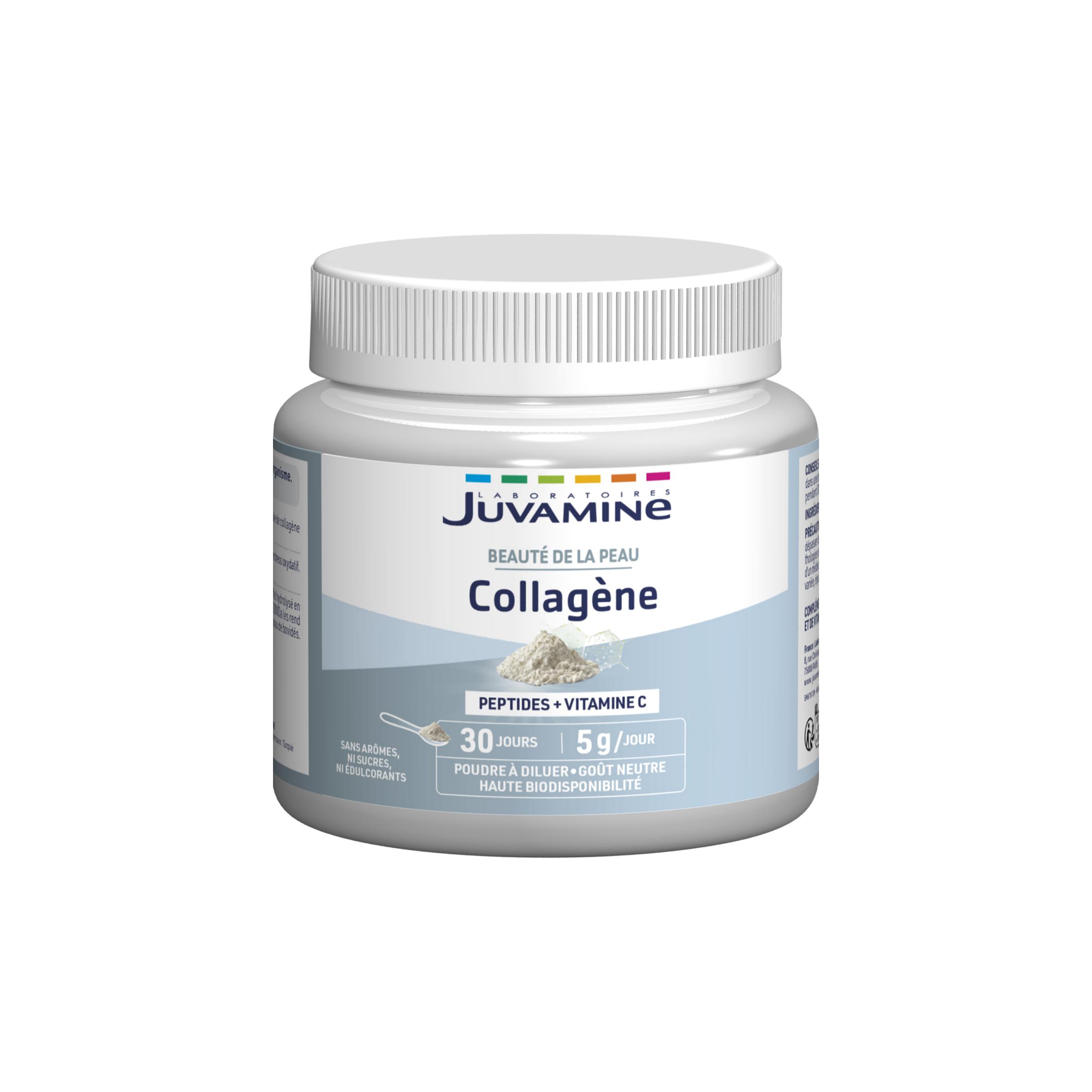 JUVAMINE Collagène peptides et vitamine C en pot 30 jours 150g