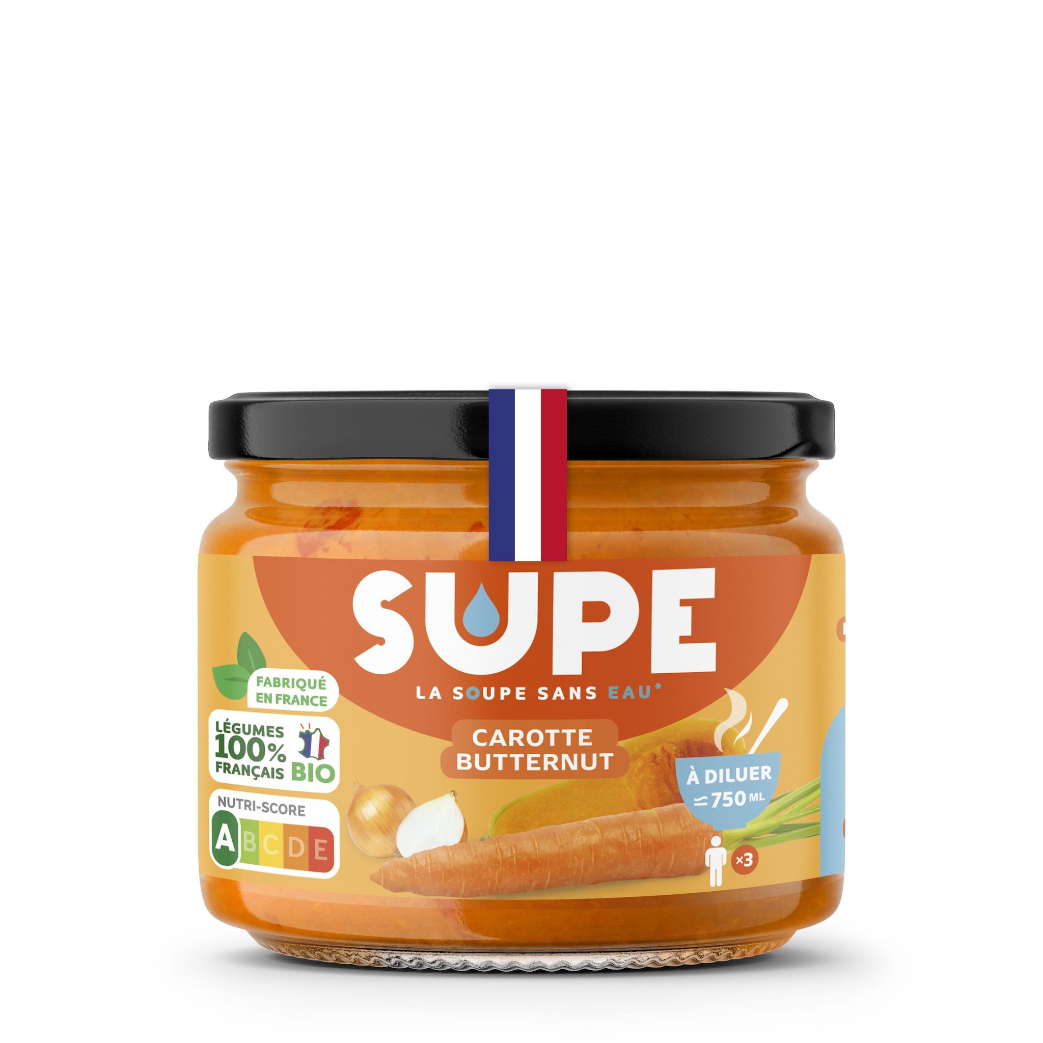 SUPE Soupe à diluer à la carotte et butternut bio 310g