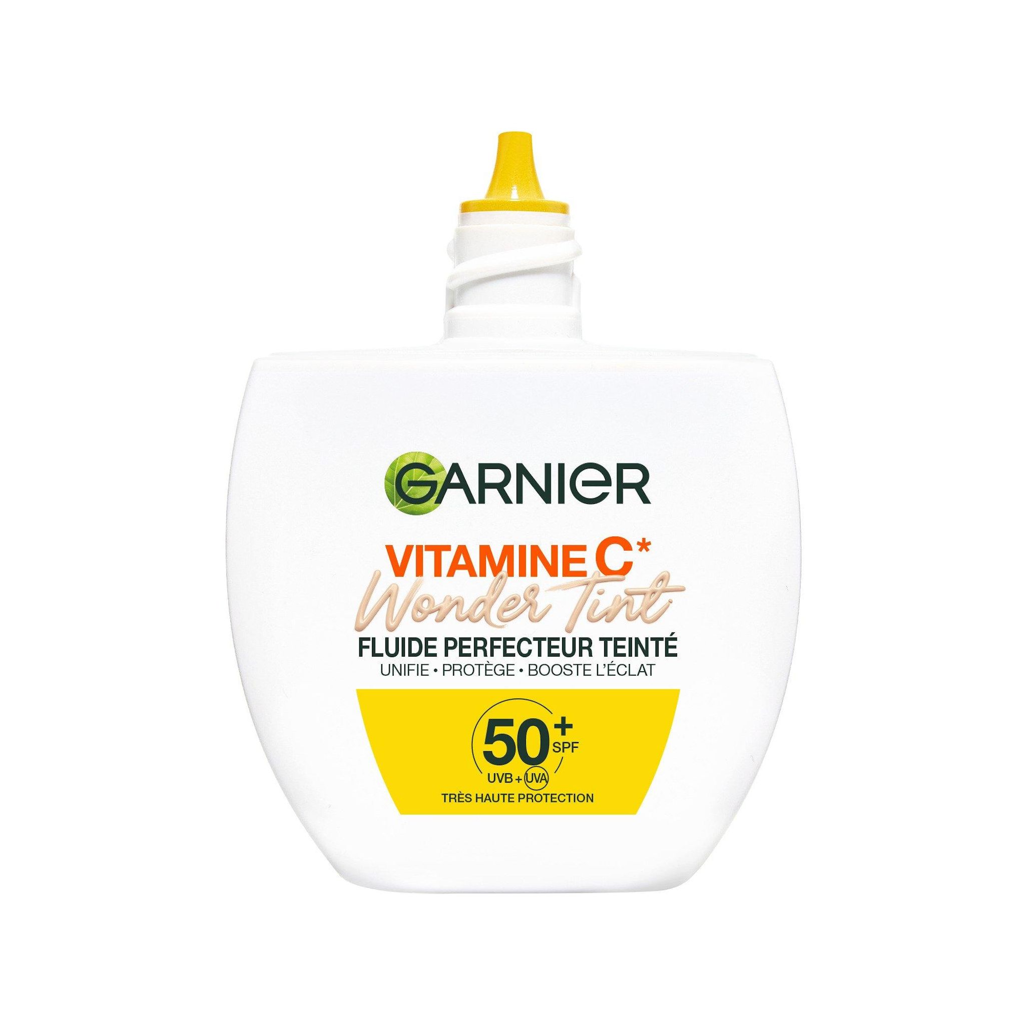 Voir la diapositive 2 : GARNIER Vitamine C wonder tint fluide perfecteur teinté SPF50+ 40ml