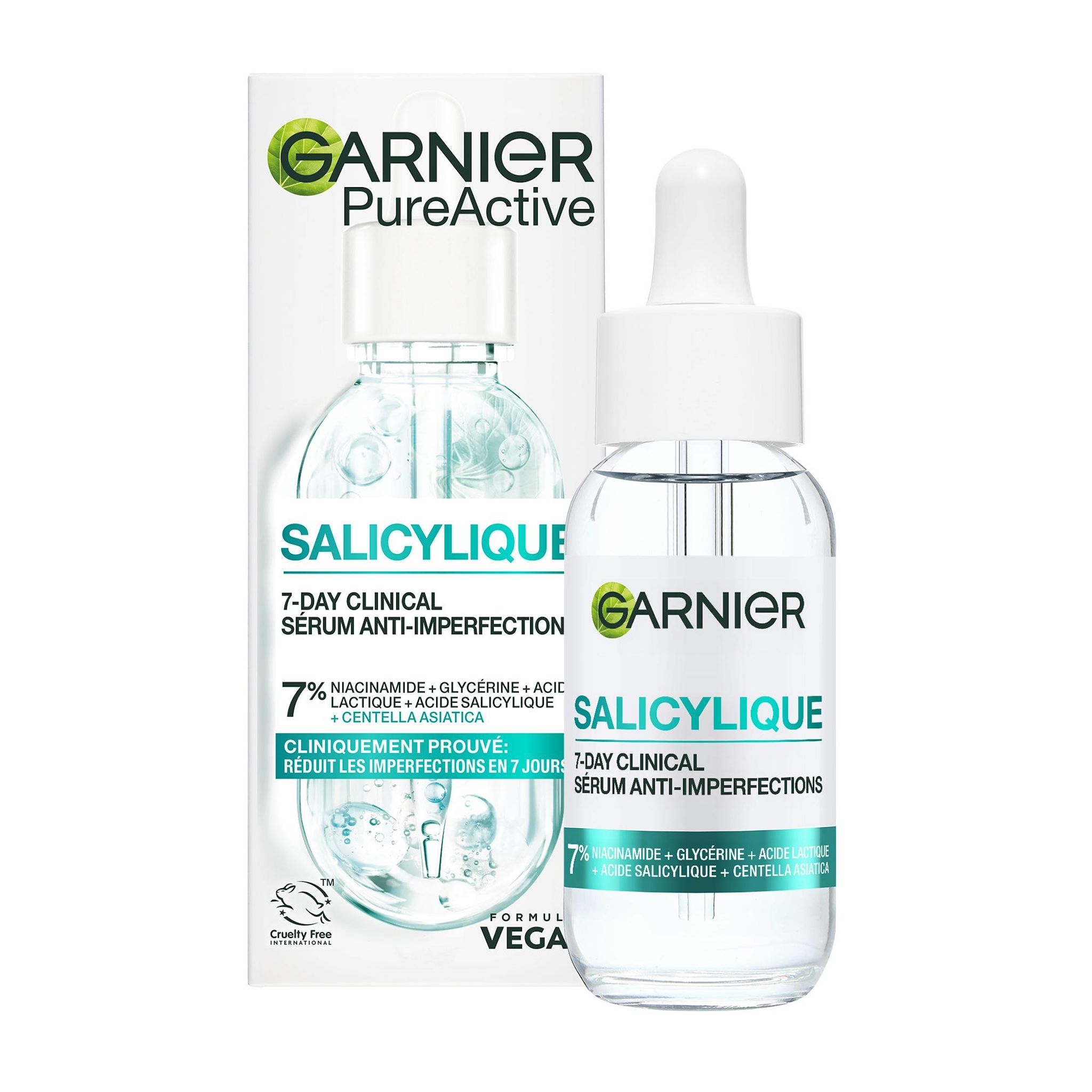 Voir la diapositive 2 : GARNIER Pure Active Salicylique Sérum anti-imperfections 30ml