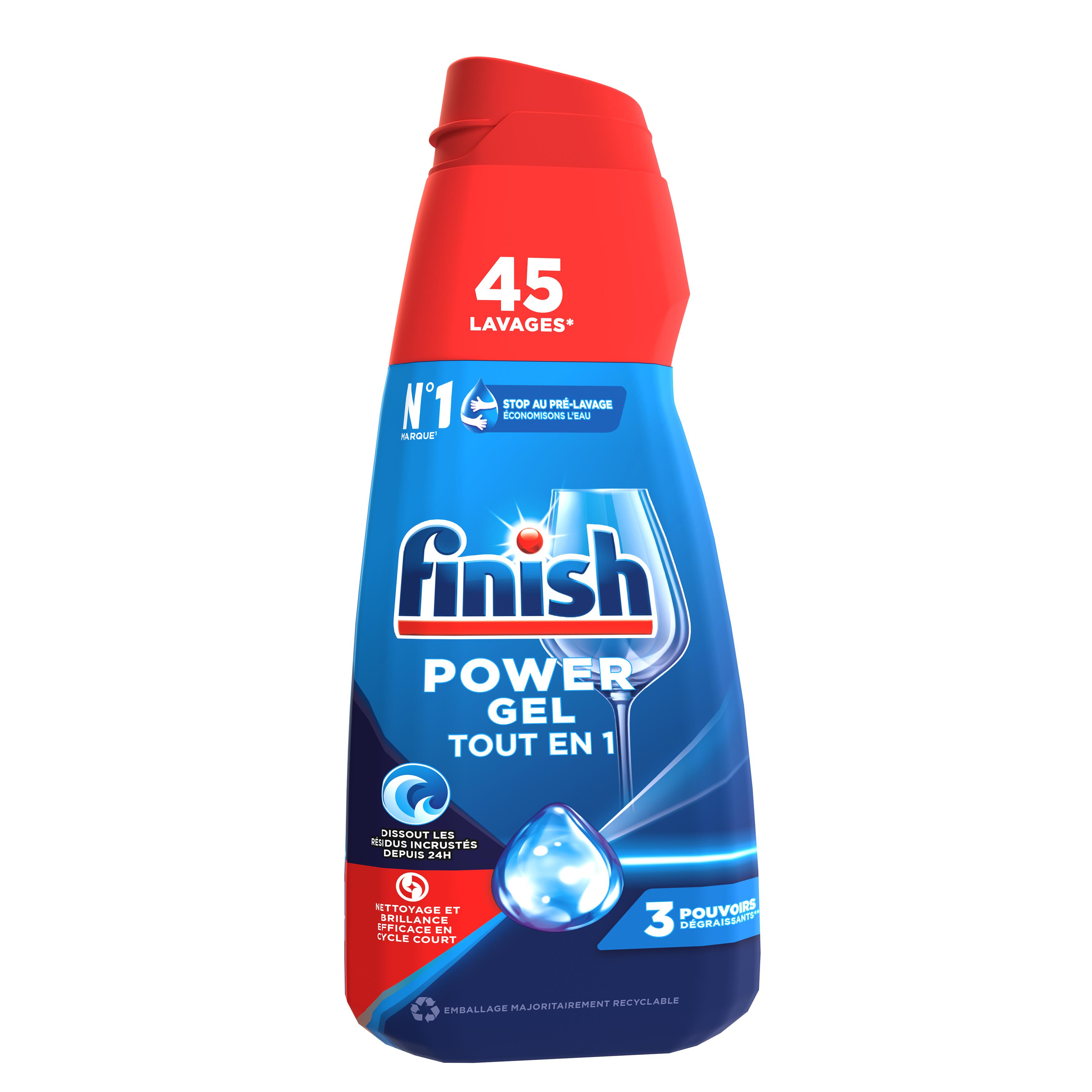 FINISH Gel pour lave-vaisselle 45 lavages 900ml