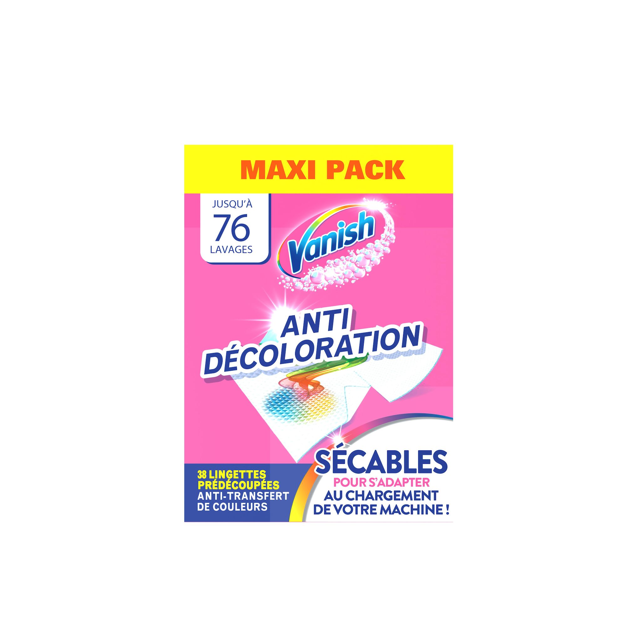 VANISH Lingette anti-décoloration 38 pièces