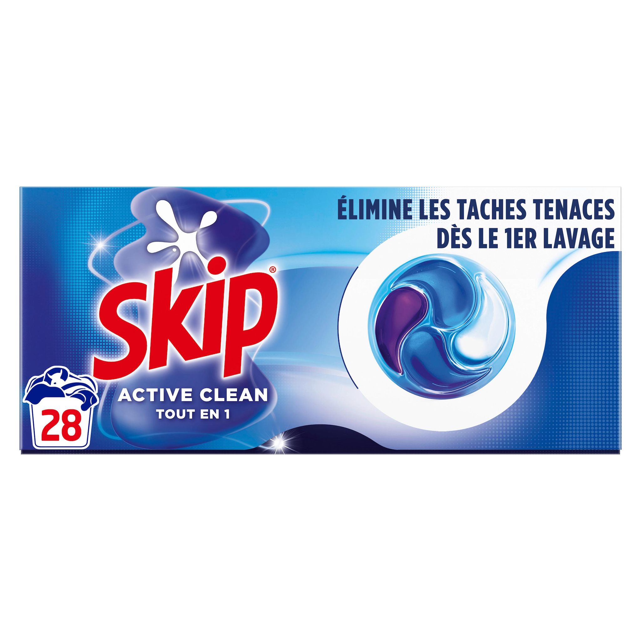 SKIP Lessive capsules tout en un 28 doses