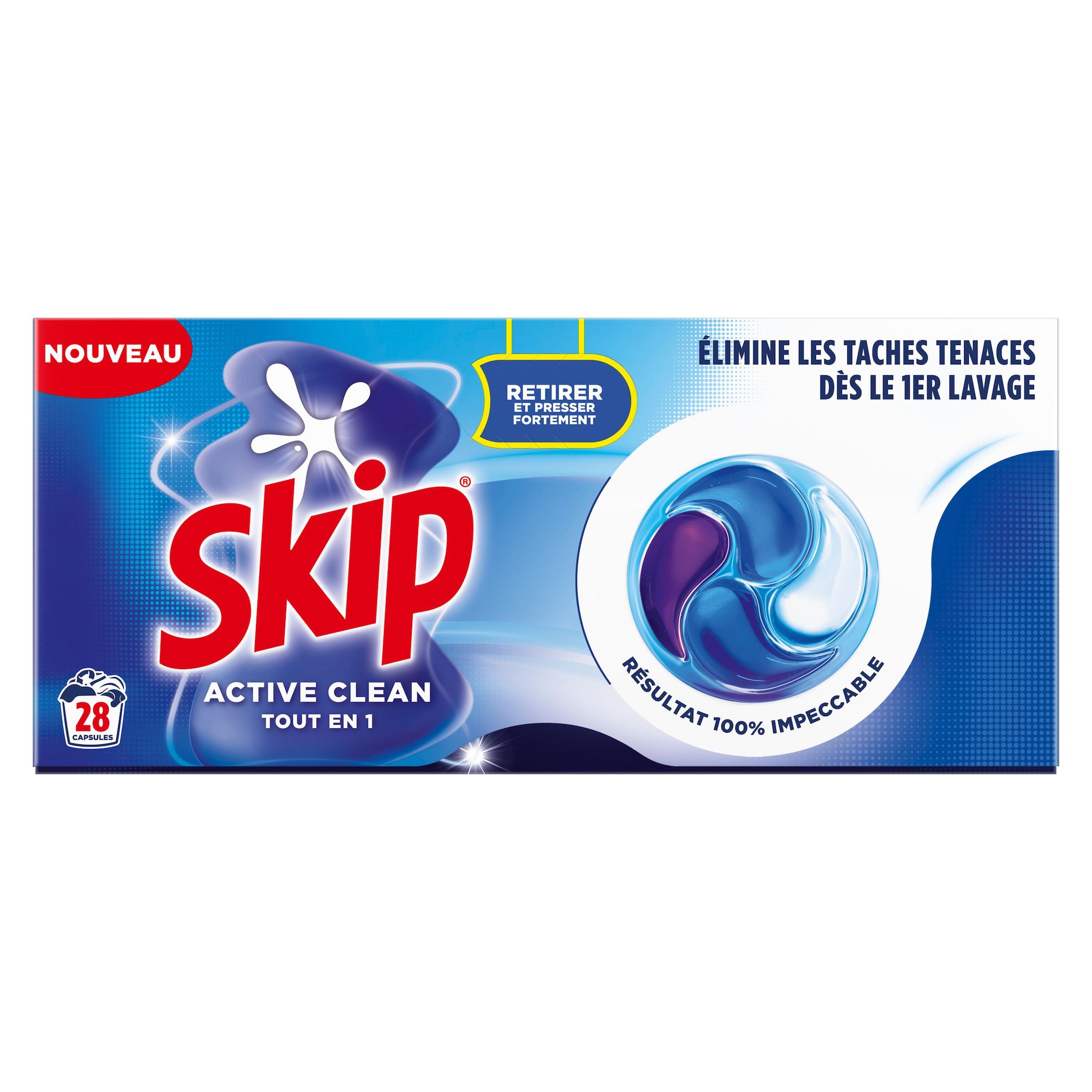 Voir la diapositive 2 : SKIP Lessive capsules tout en un 28 doses