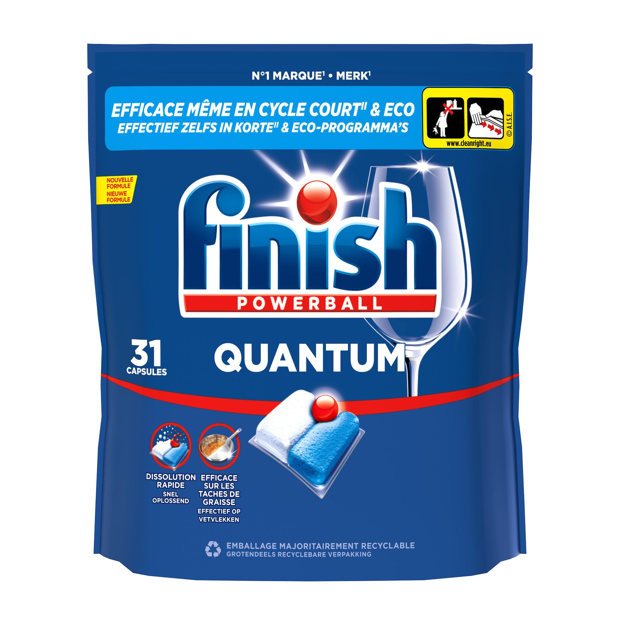 FINISH Capsules lave-vaisselle tout en 1 citron 31 capsules