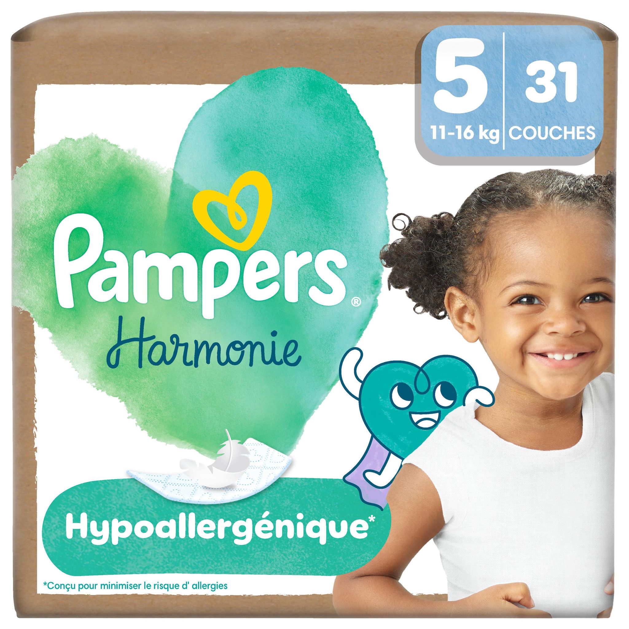PAMPERS Harmonie couches taille 5 (11-16kg) 31 couches
