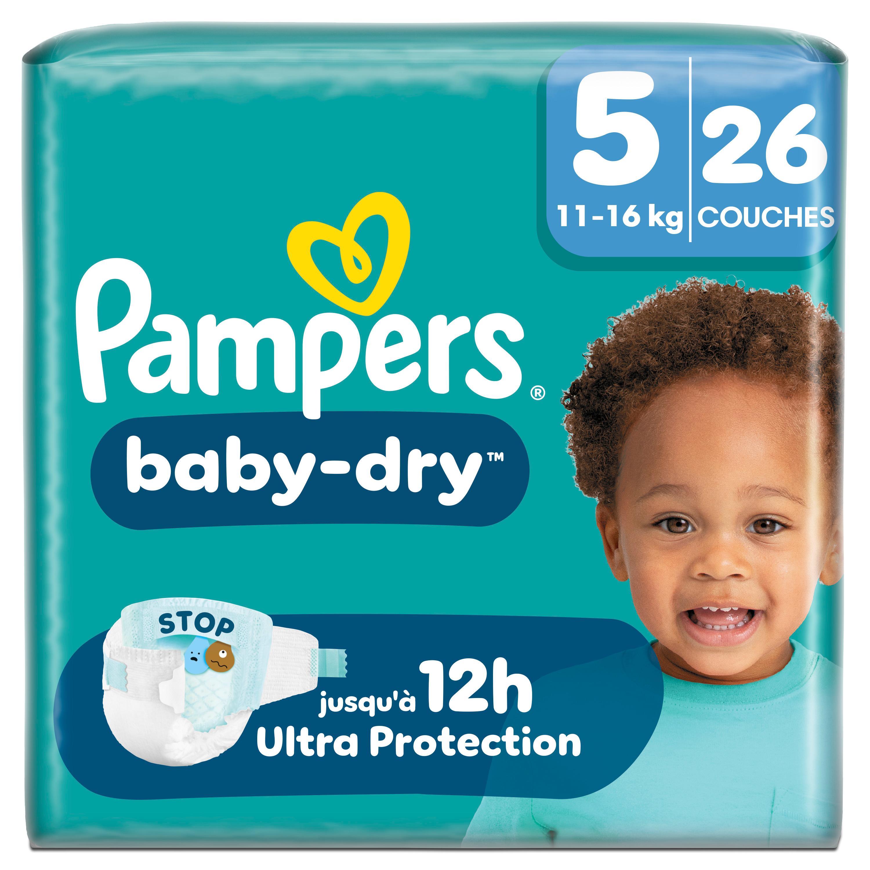 PAMPERS Baby Dry couches taille 5 (11-16kg) 26 couches