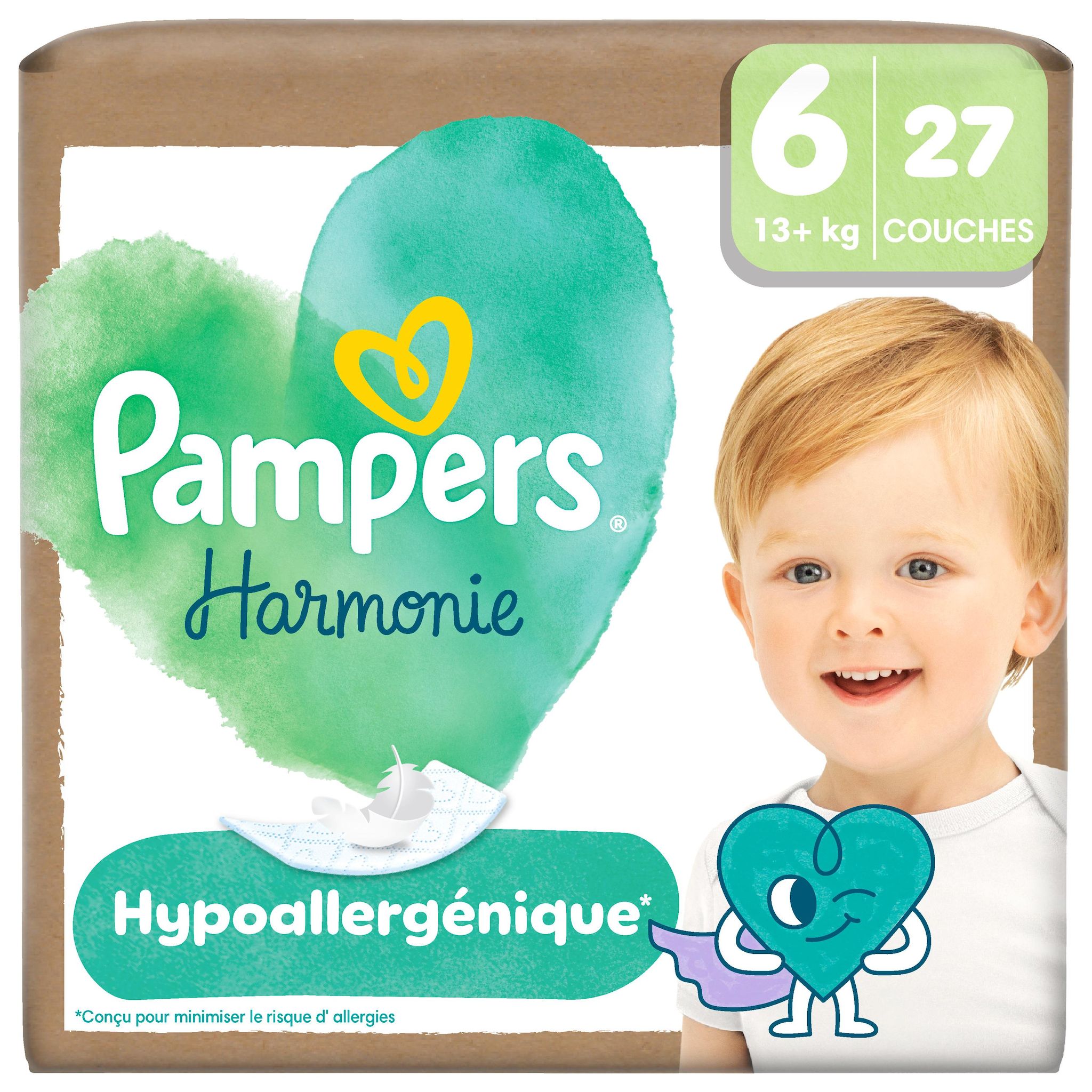 PAMPERS Harmonie couches taille 6 (13kg+) 27 couches