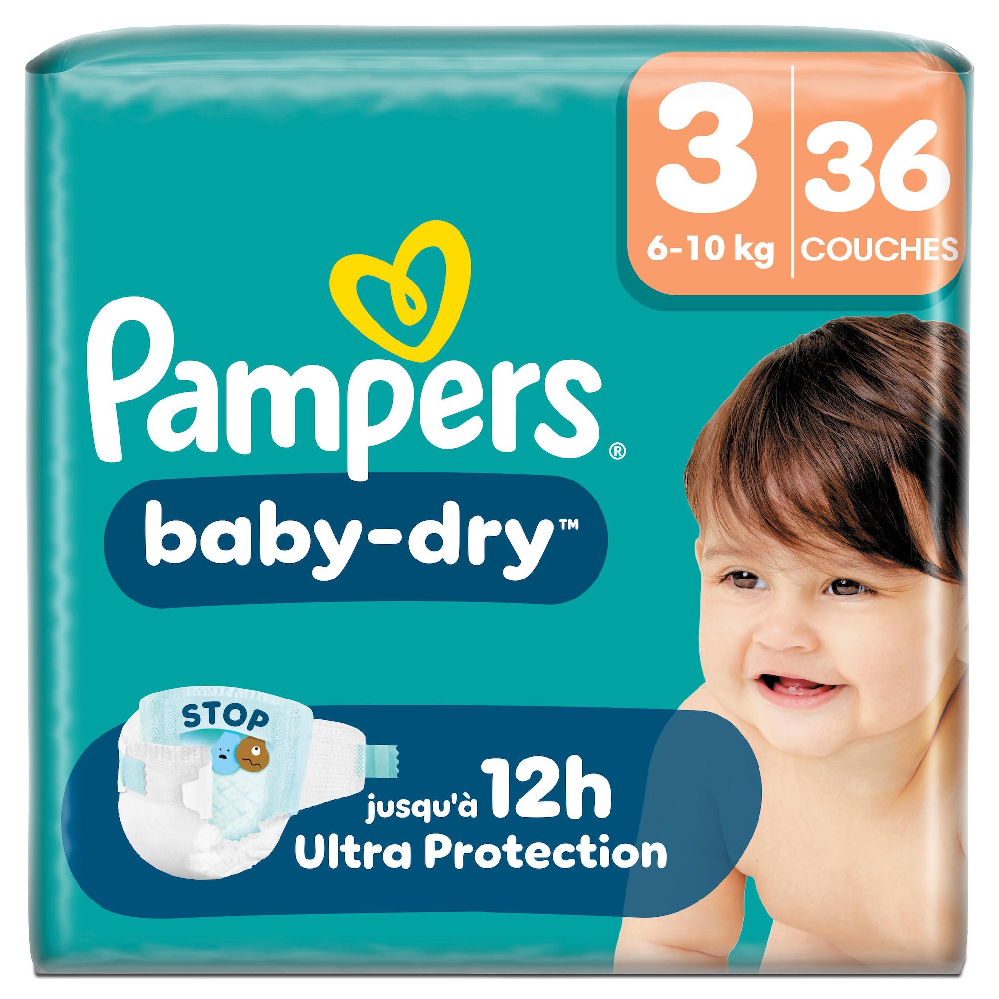 PAMPERS Baby Dry couches taille 3 (6-10kg) 36 couches