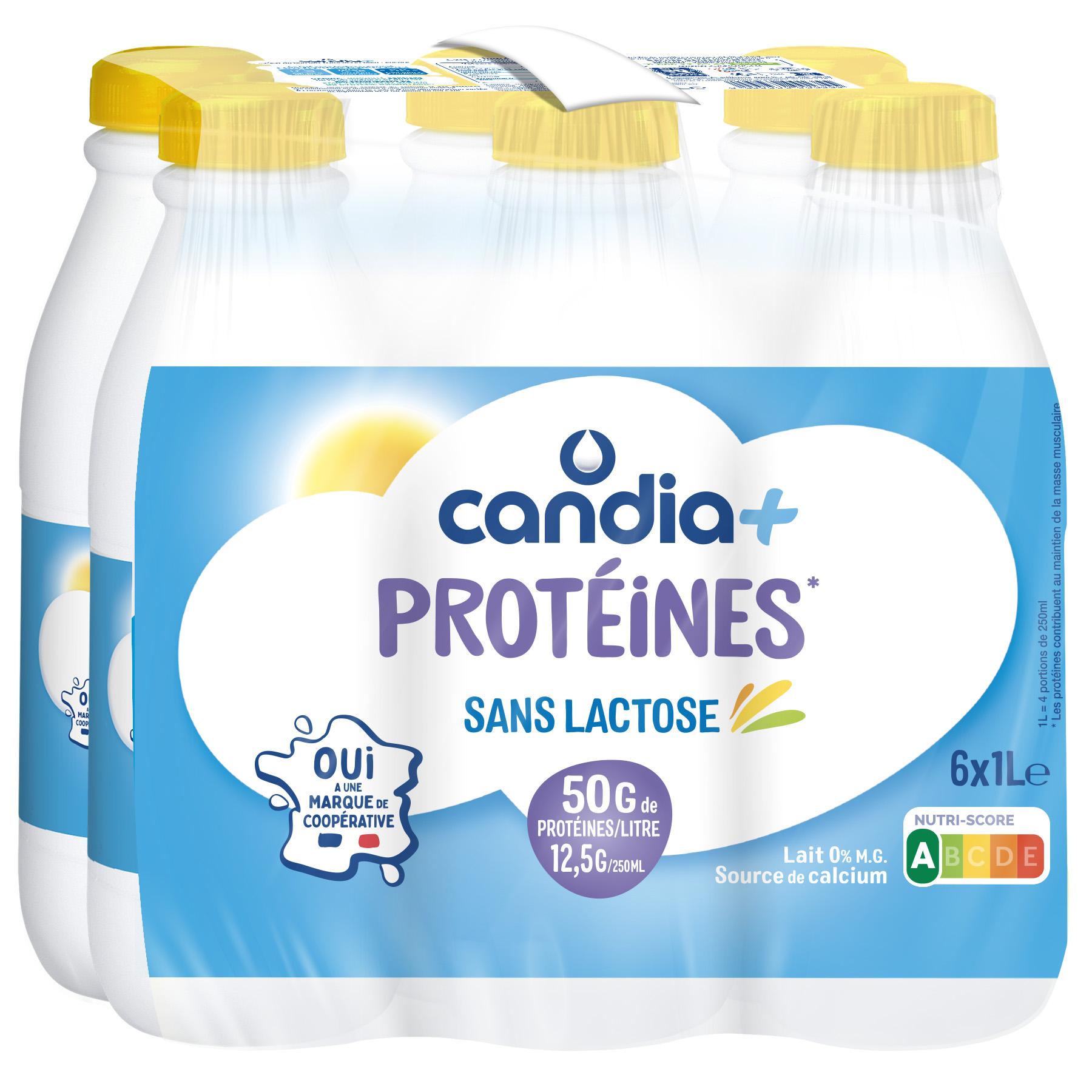 CANDIA Lait protéines sans lactose 6x1l