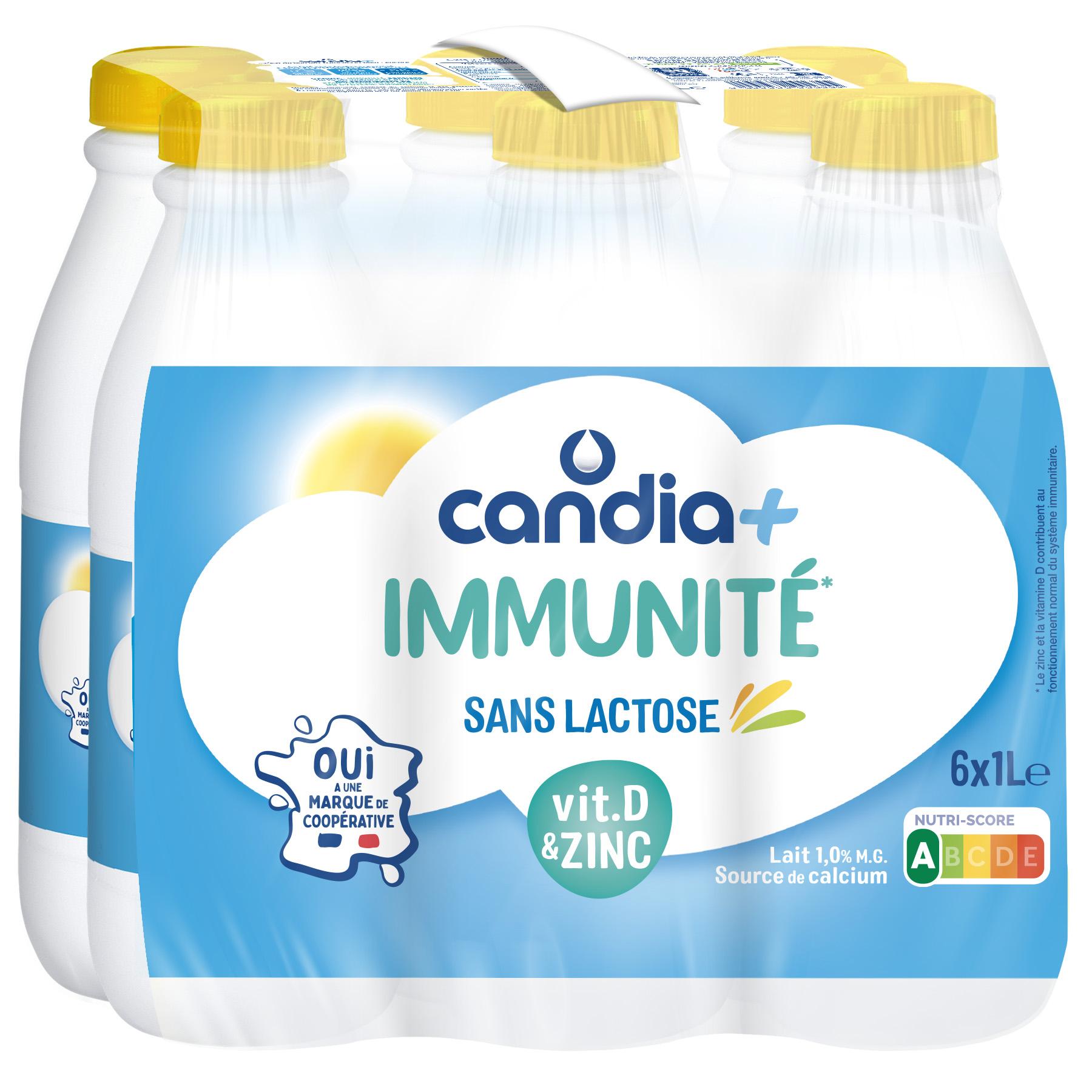 CANDIA+ Immunité Lait sans lactose 6x1l