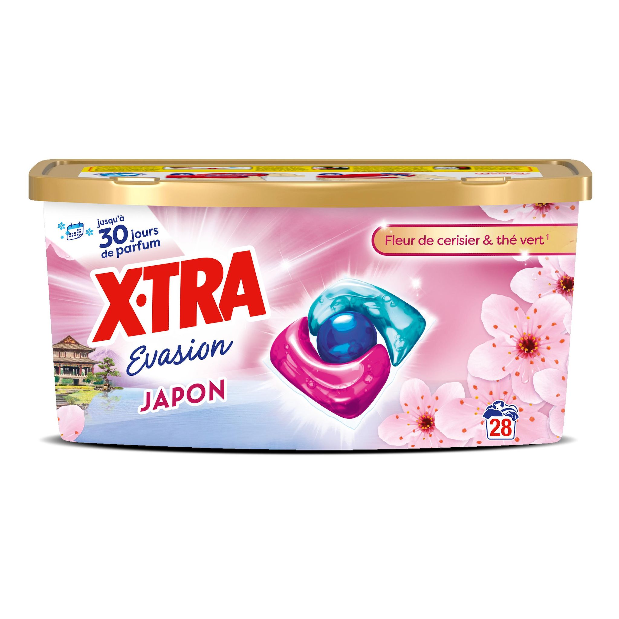 X-TRA Lessive capsules japon 28 doses