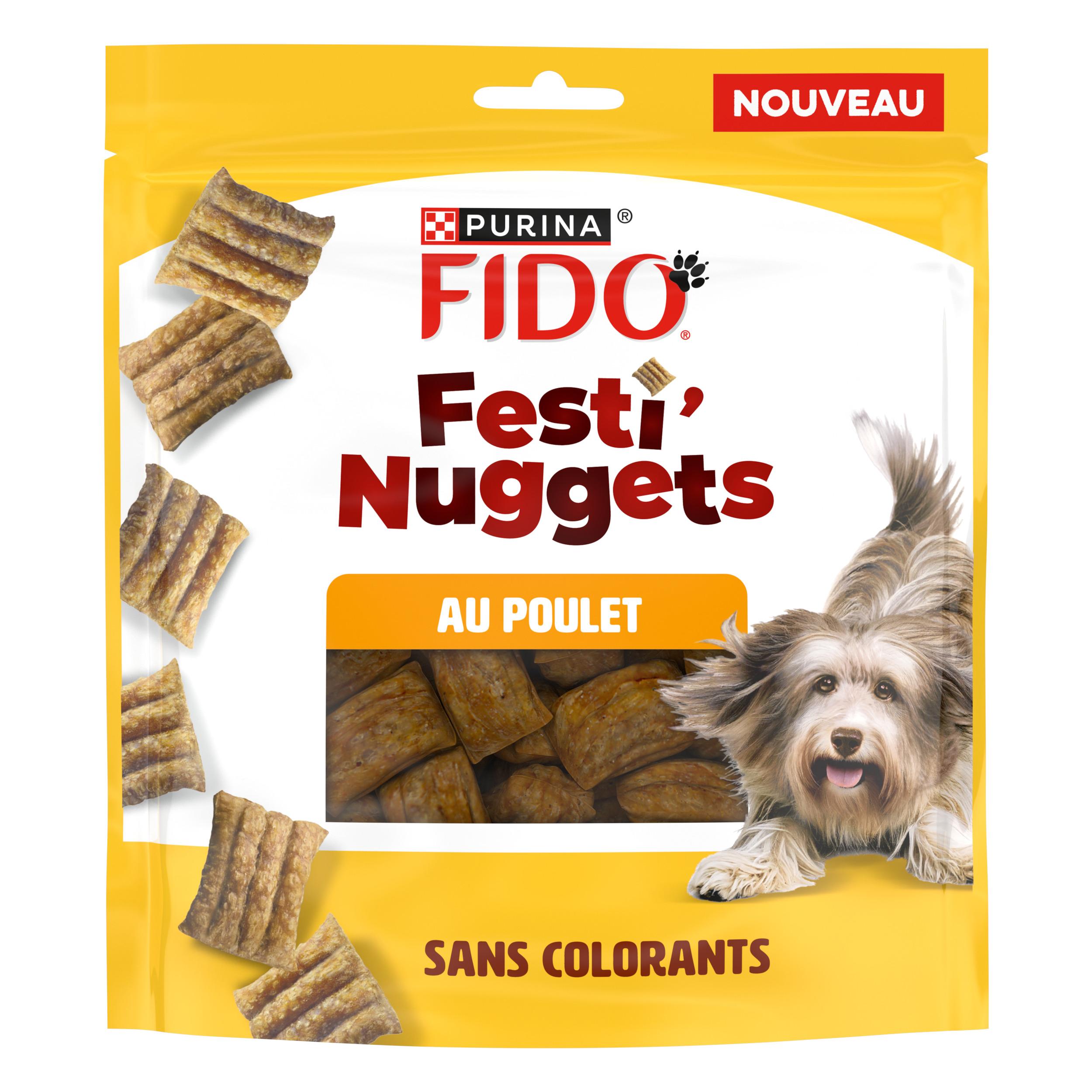 PURINA FIDO festi' nuggets friandises au poulet pour chien 120g