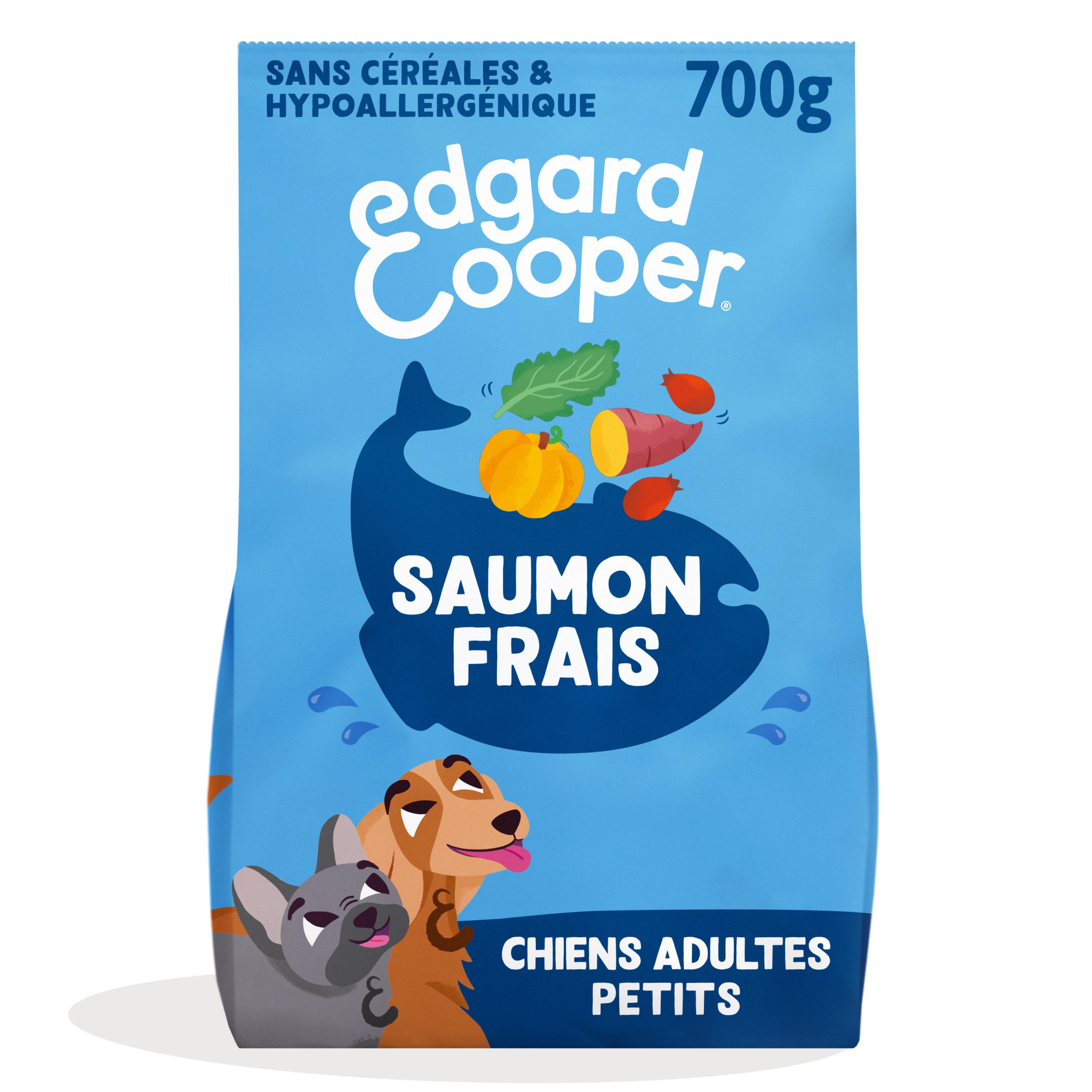 EDGAR & COOPER Croquettes au saumon sans céréales pour petits chiens adultes 700g