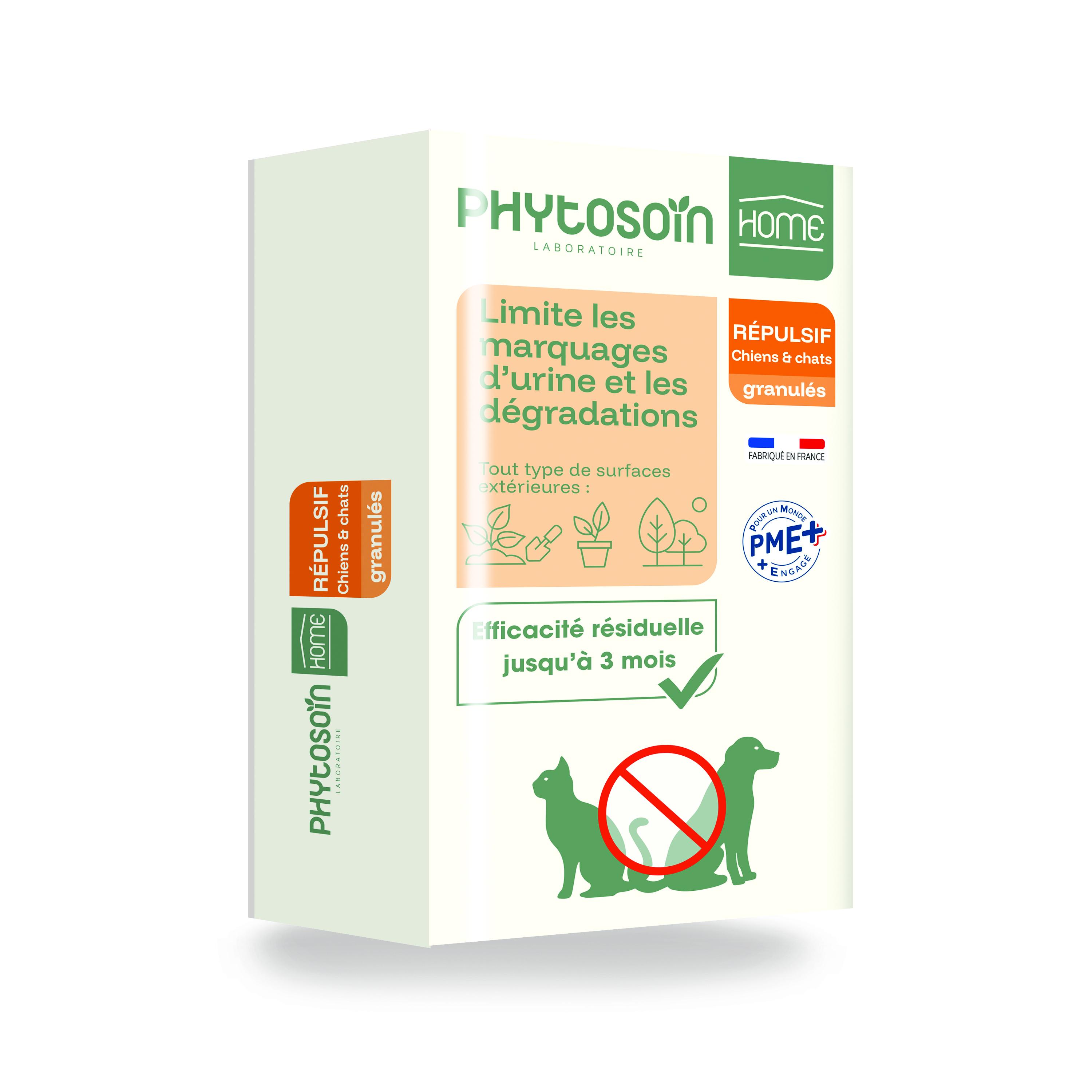 PHYTOSOIN Granulés répulsifs chiens et chats toutes surfaces extérieures 400g