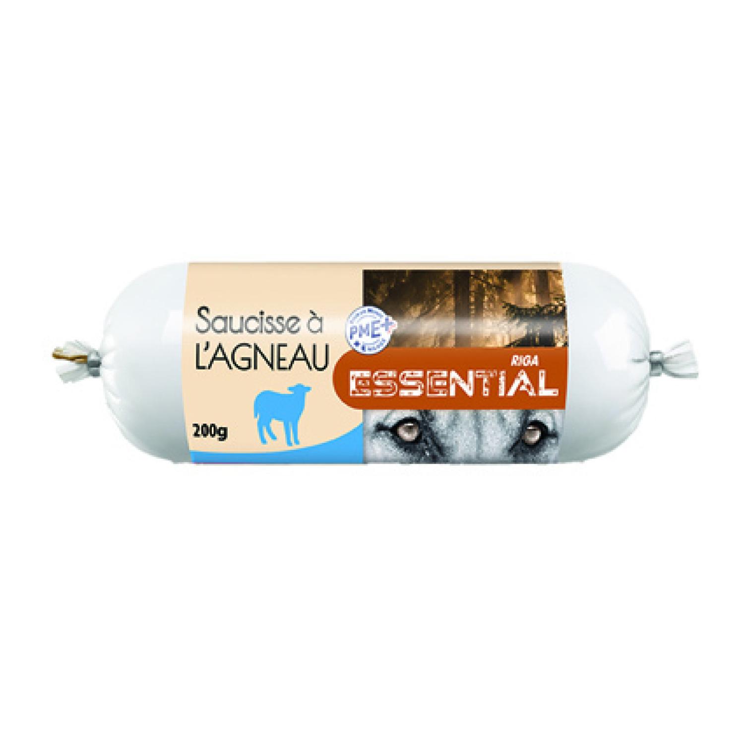 RIGA Essential Saucisse à l'agneau pour chien 200g