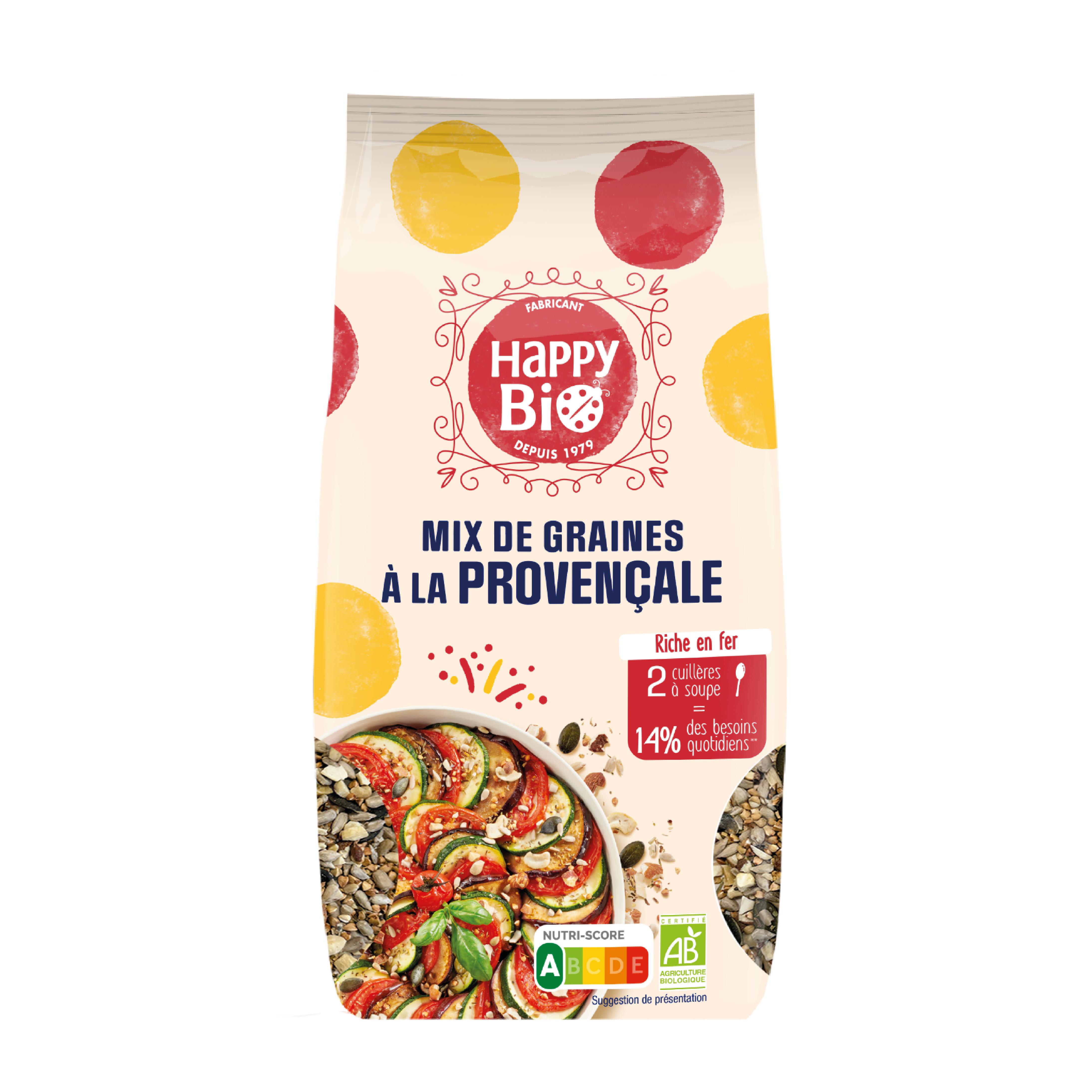 Voir la diapositive 2 : HAPPY BIO Mix de graines à la provençale bio 200g