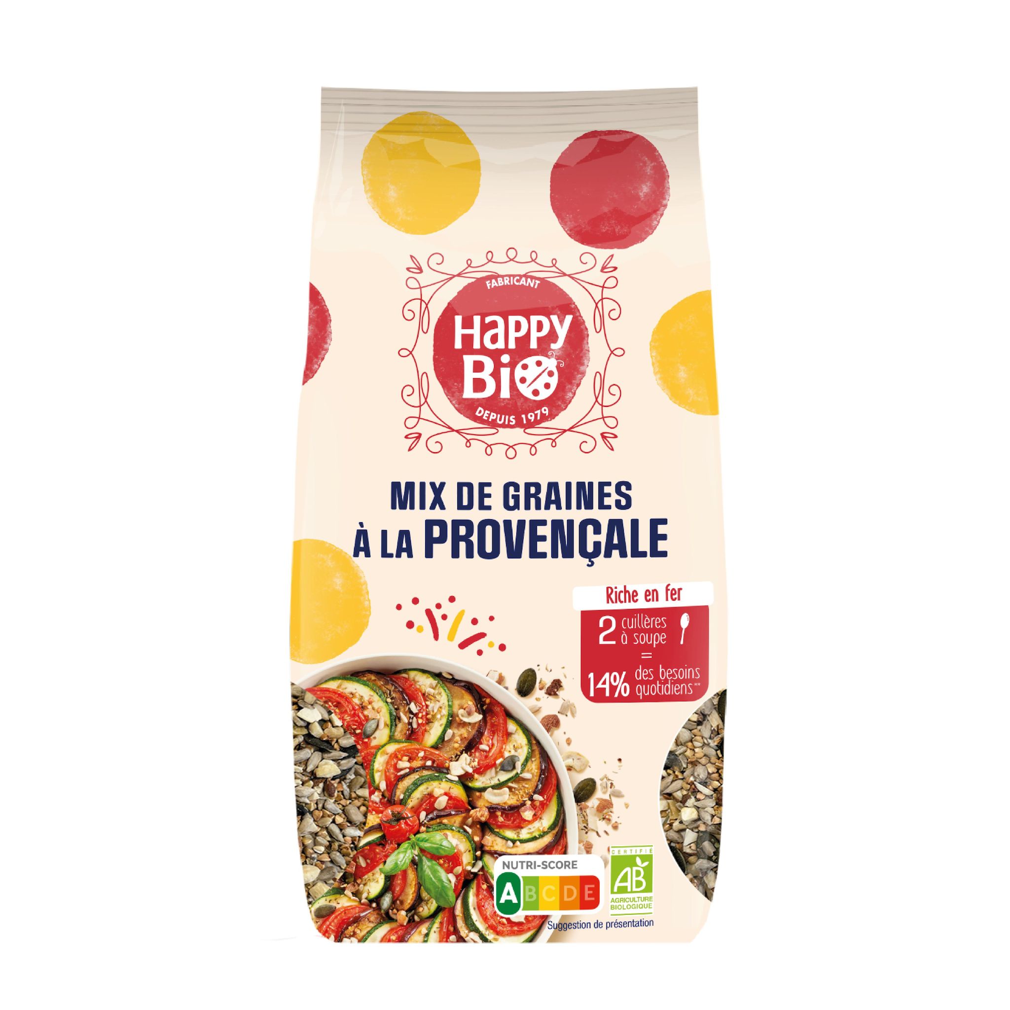 Voir la diapositive 2 : HAPPY BIO Mix de graines à la provençale bio 200g