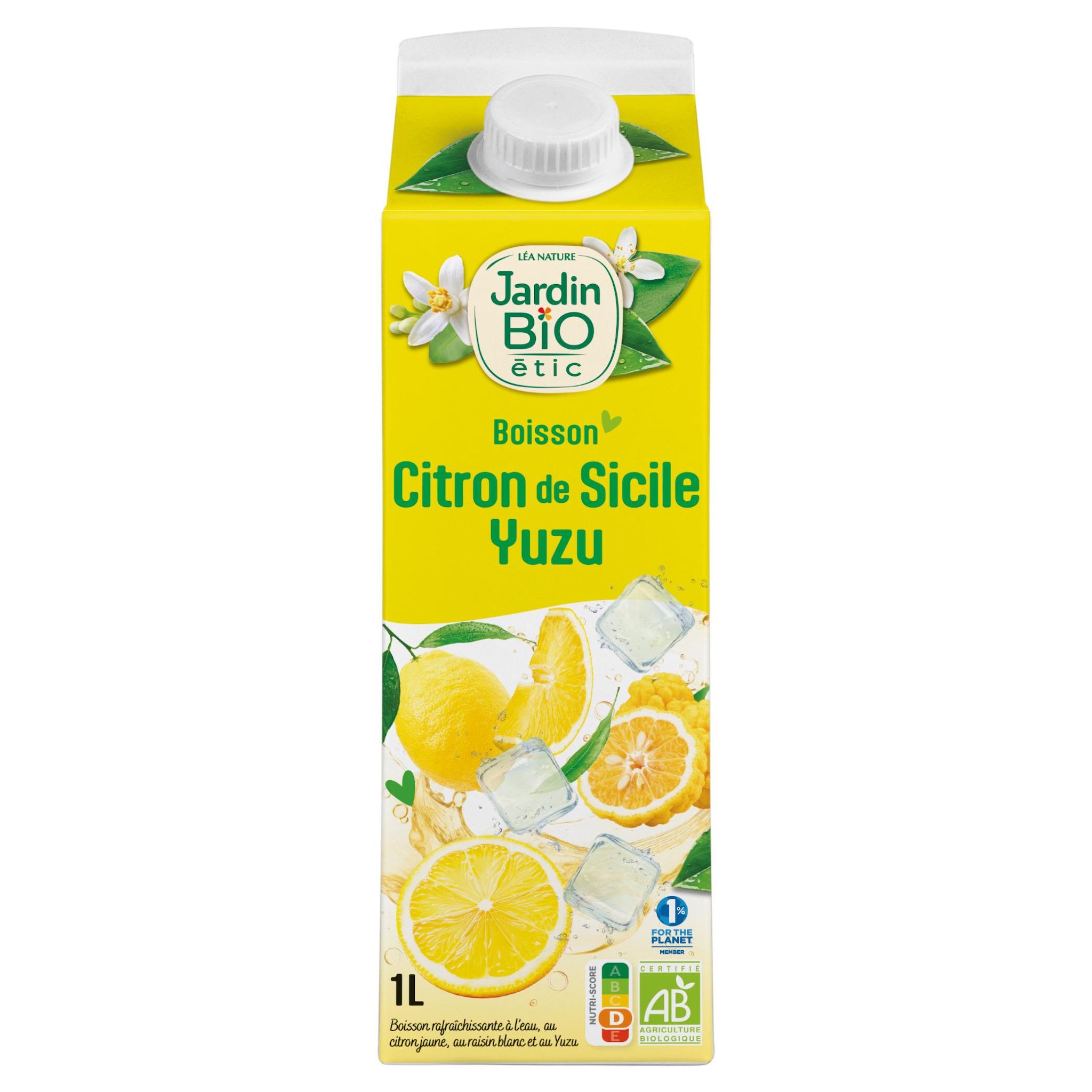 JARDIN BIO ETIC Boisson au jus de citron et yuzu brique 1l