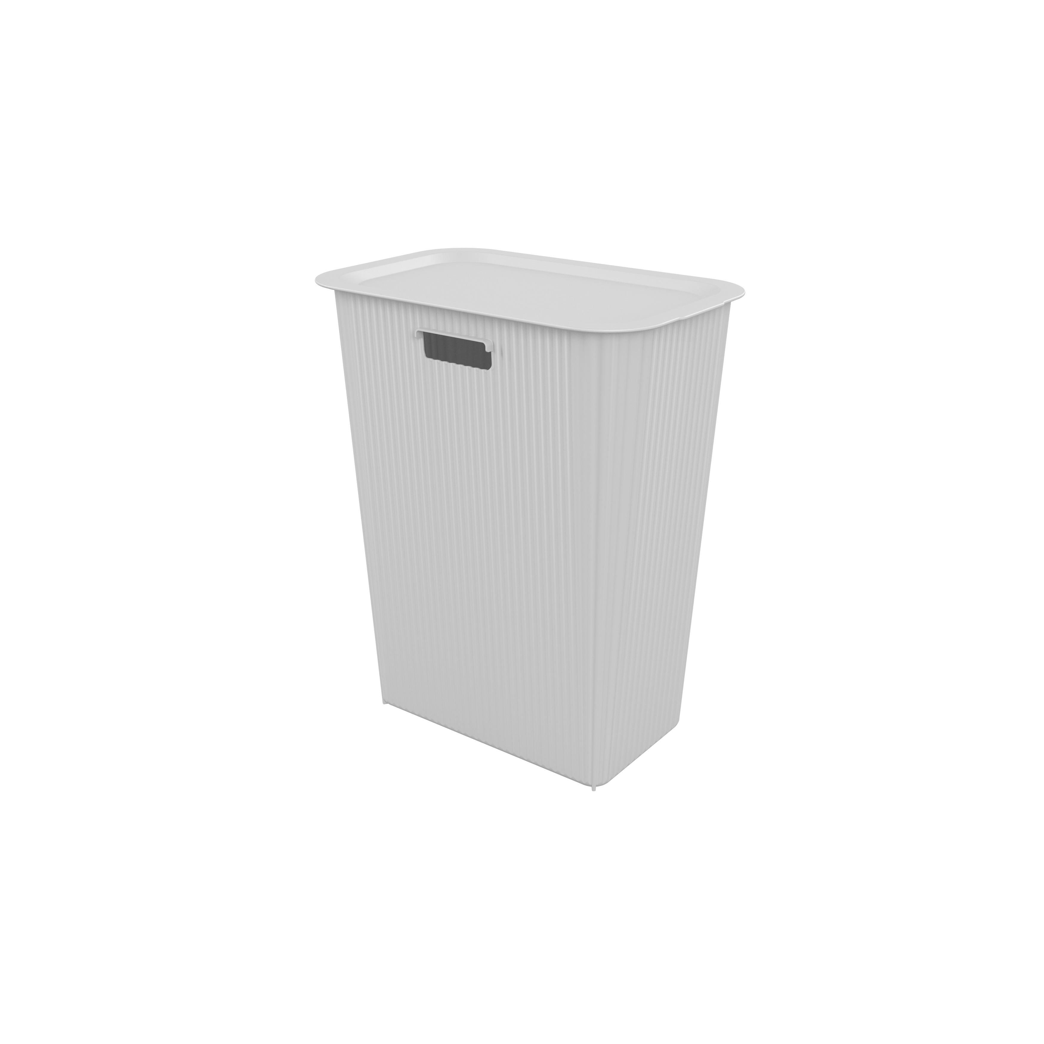 SUNDIS Coffre à linge slim couleur offwhite 40l 1 pièce