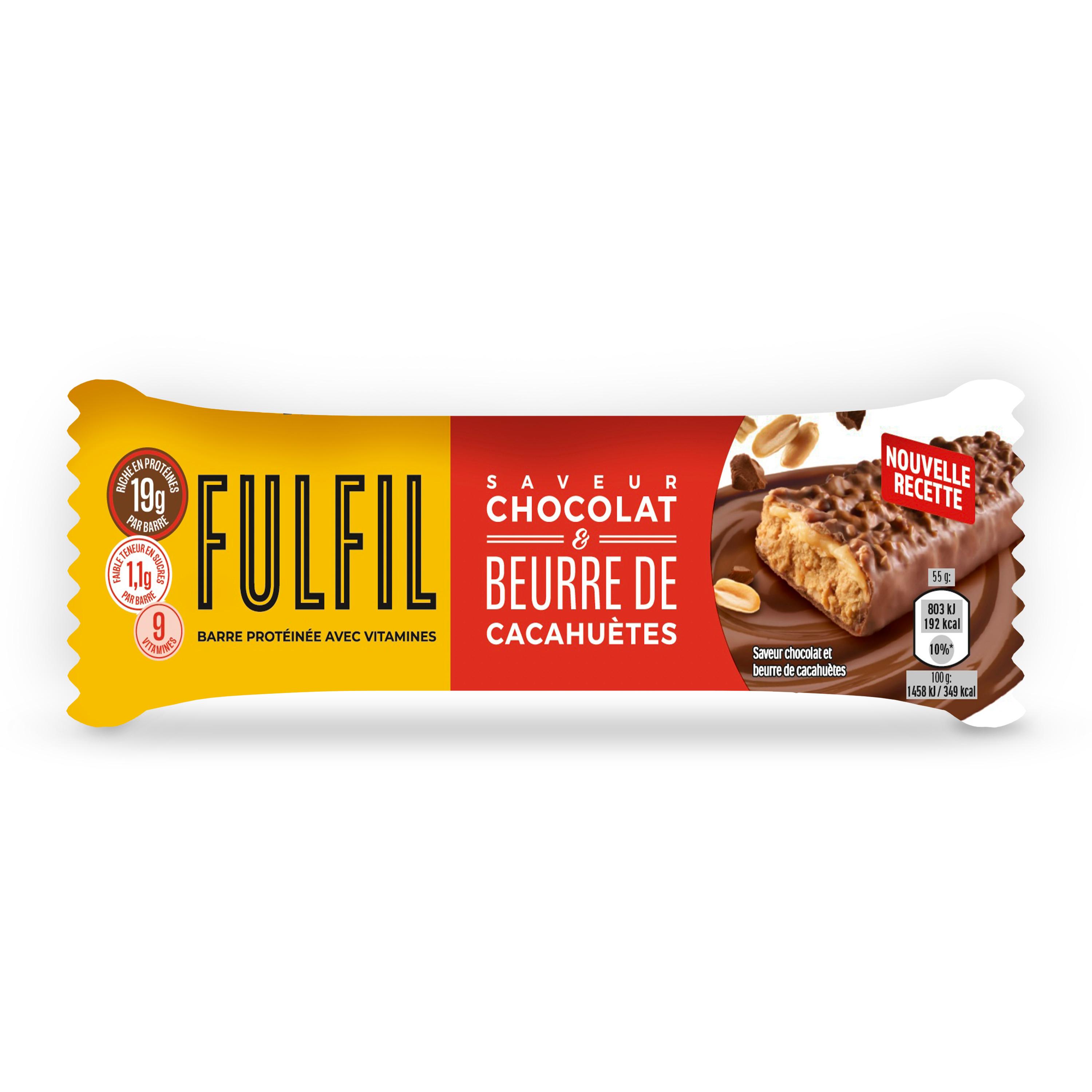 FULFIL Barre protéinée saveur chocolat au lait et beurre de cacahuètes 55g