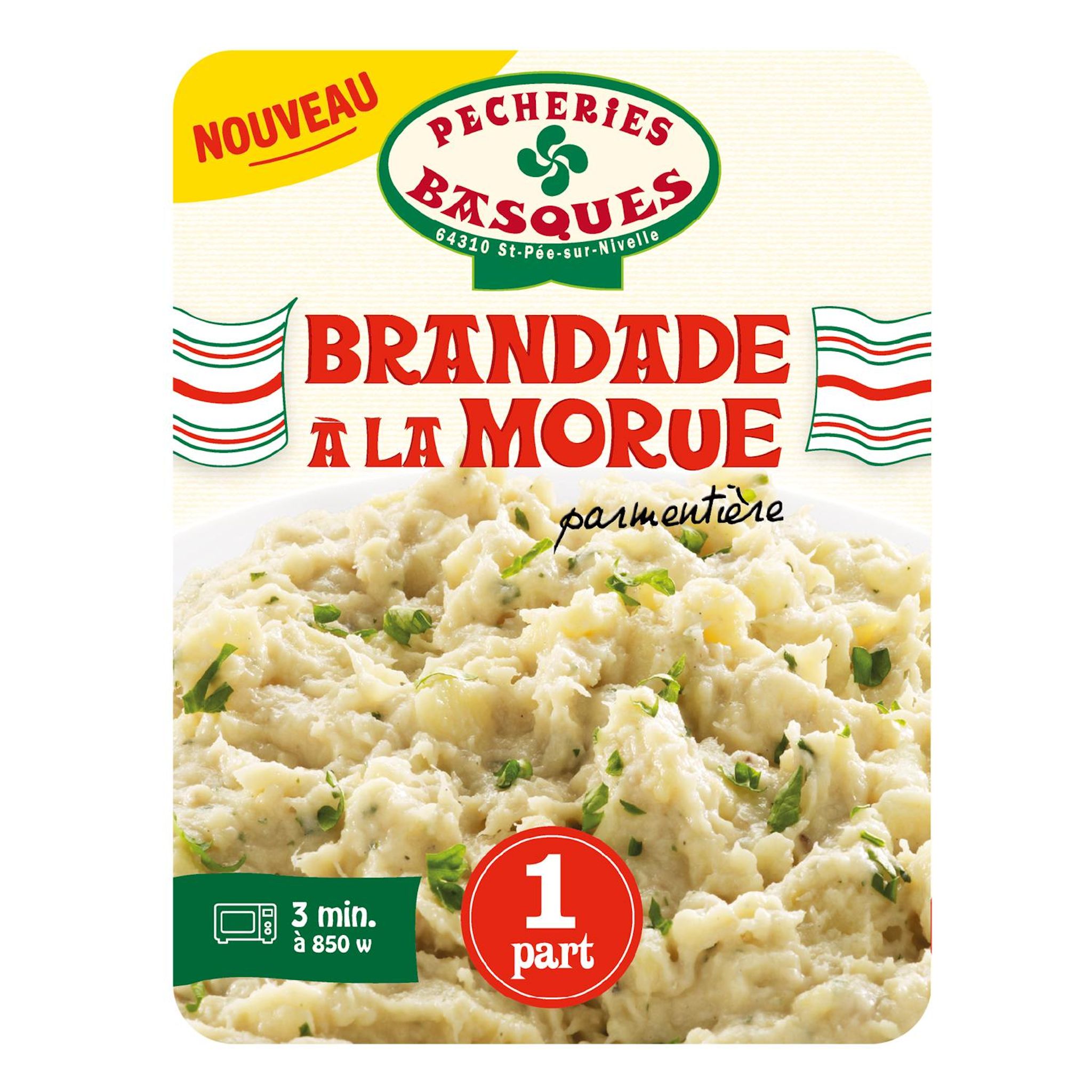 PECHERIES BASQUES Brandade à la morue parmentière 1 part 350g