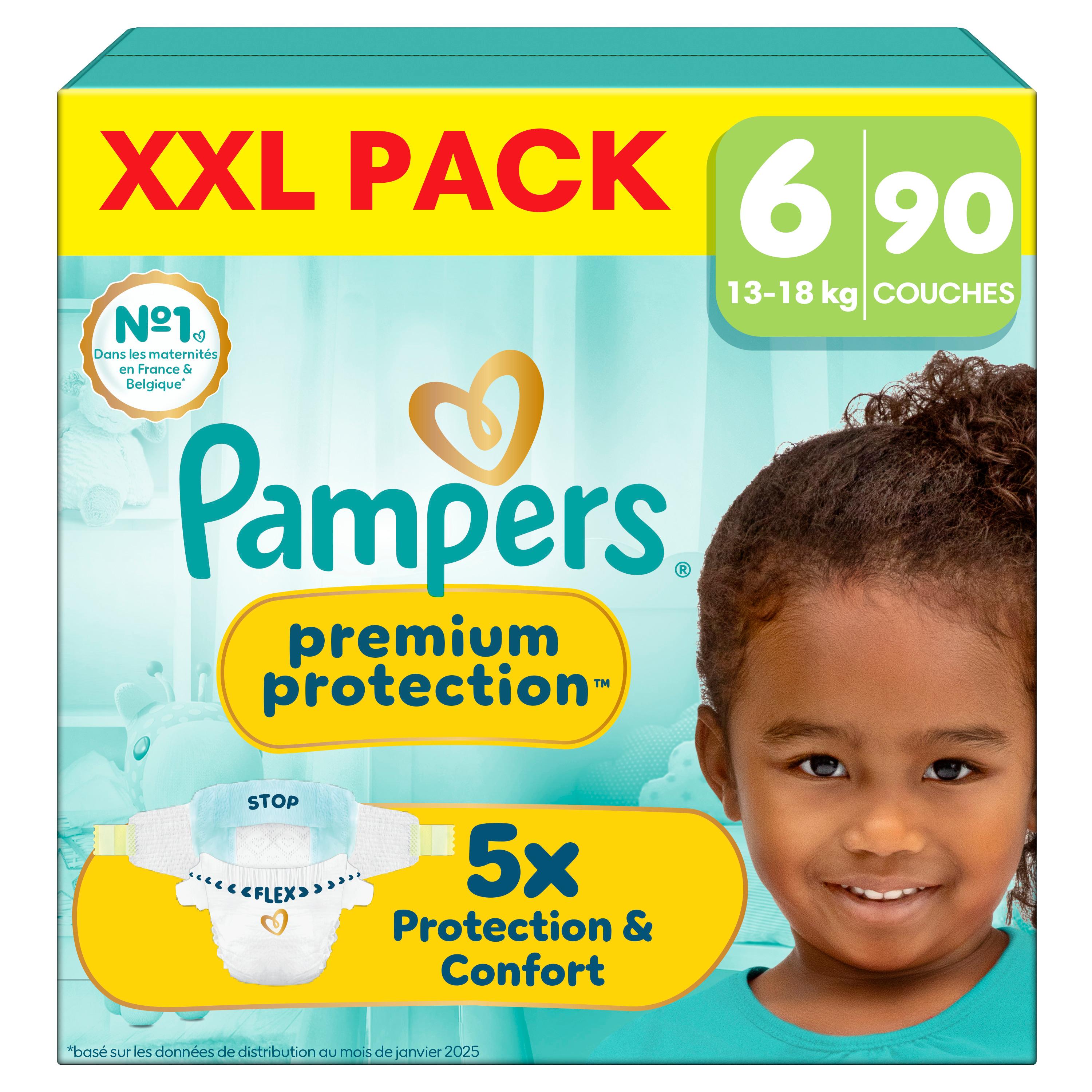 PAMPERS Premium Protection couches taille 6 (13-18kg) 90 couches