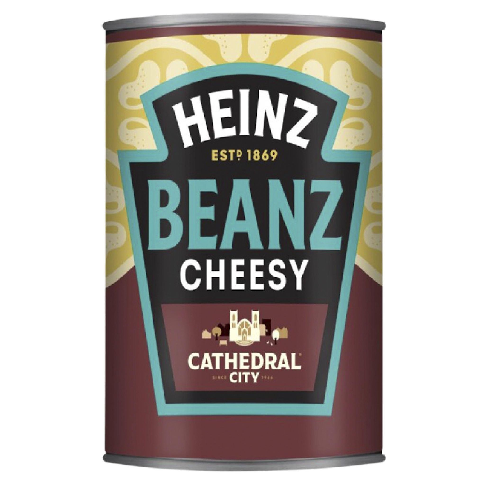 HEINZ Haricots blancs cuisinés au cheddar extra mature cathedral city 390g