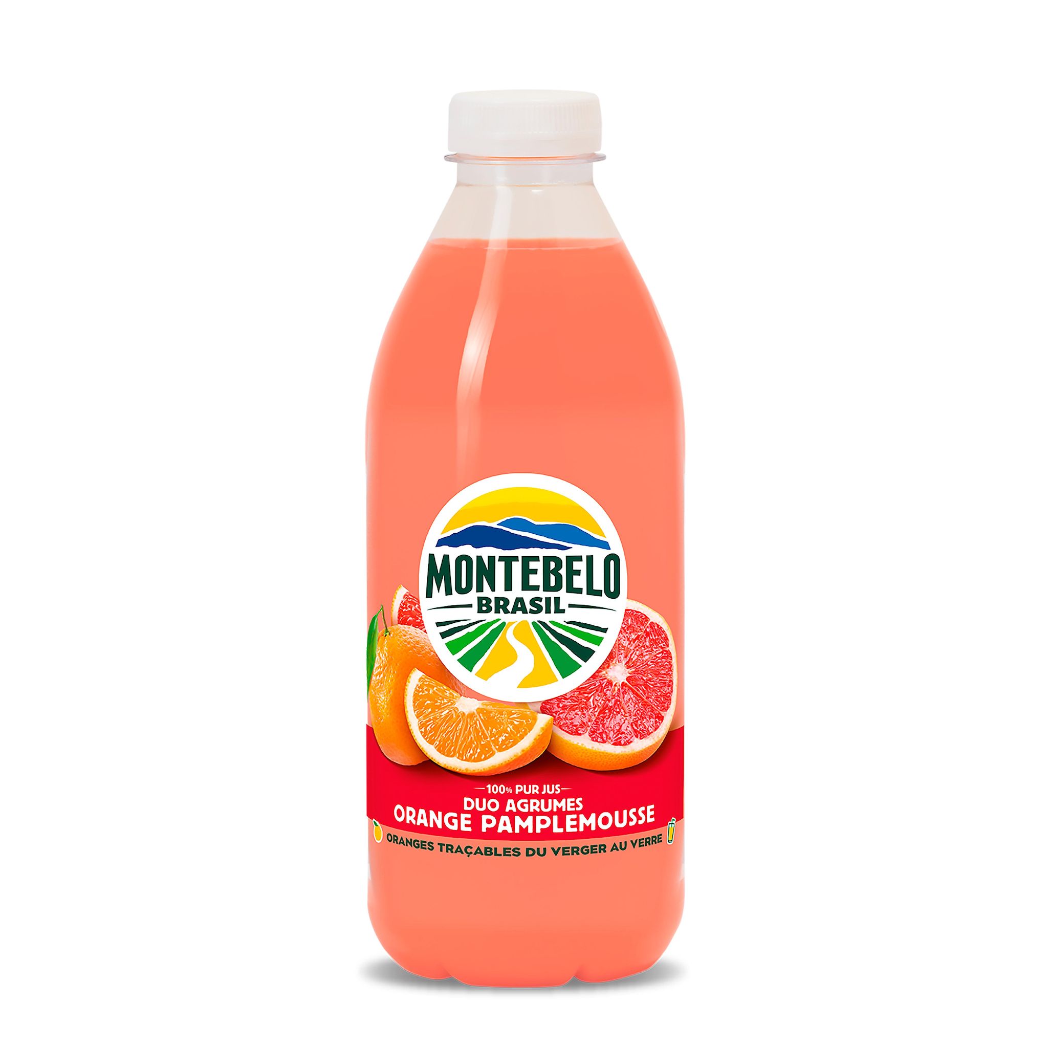 MONTEBELO BRASIL 100% pur jus duo agrumes orange pamplemousse 1l