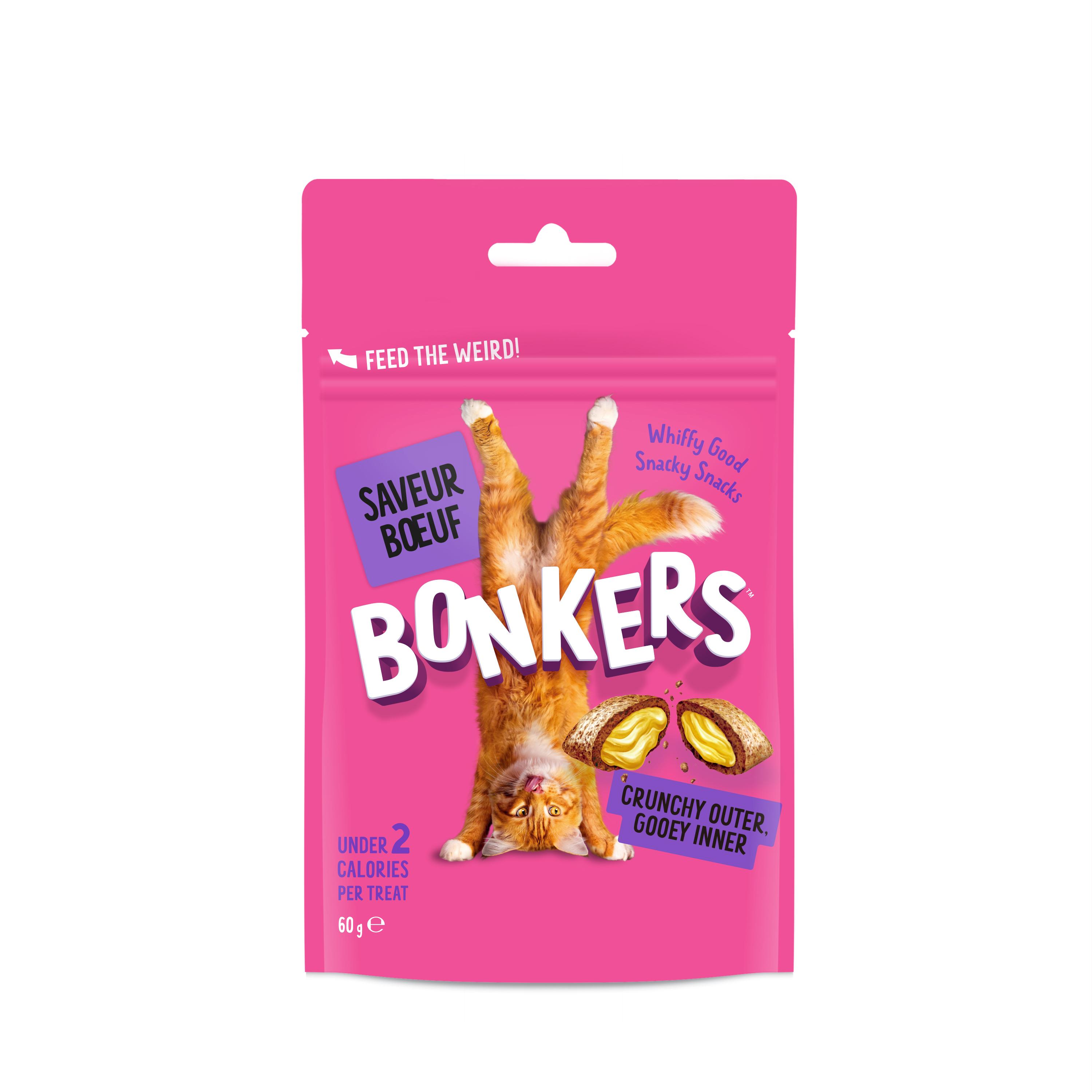 BONKERS Friandises saveur boeuf pour chat 60g