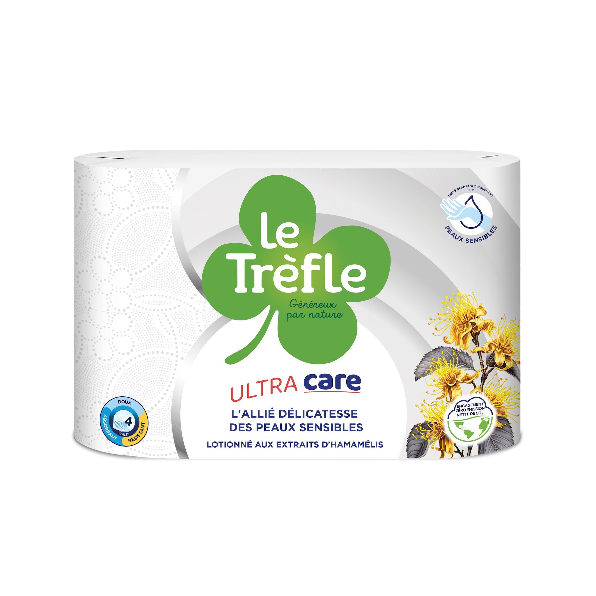 LE TRÈFLE Papier toilette ultra care fsc 2 épaisseurs 6 rouleaux