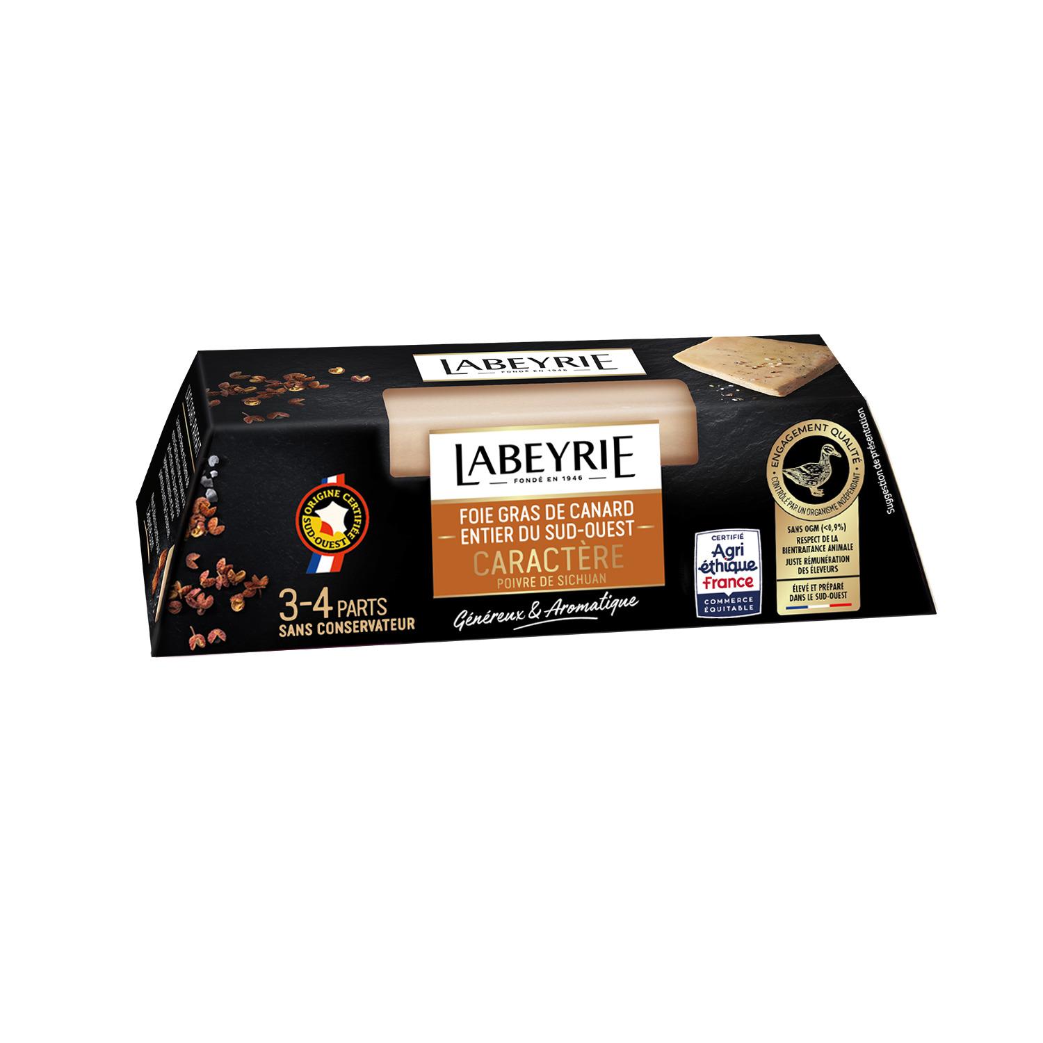 LABEYRIE Foie gras canard entier Caractère barquette sud ouest 3/4 parts 130g