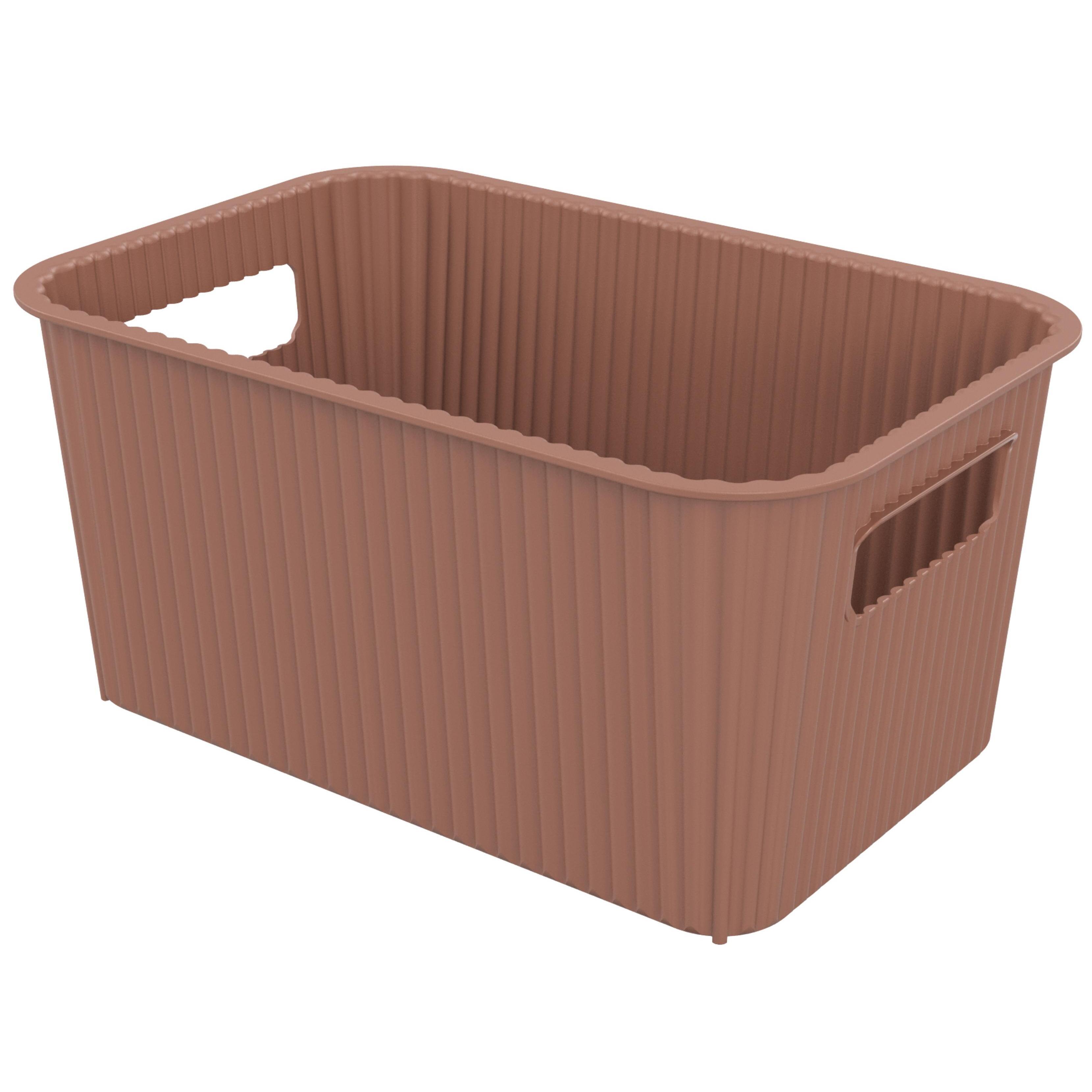 SUNDIS Panier de rangement moka 4l avec poignées ergonomiques 1 pièce