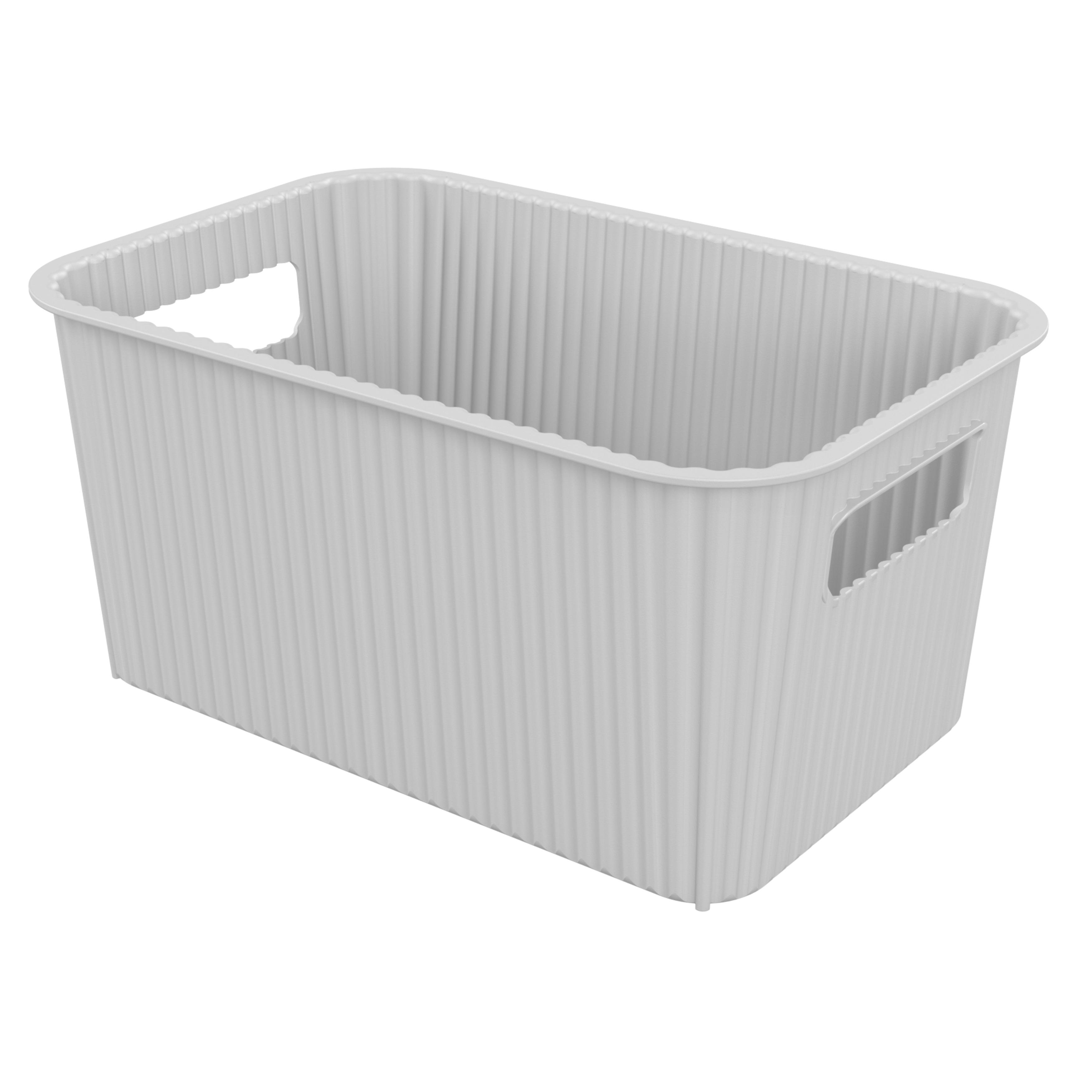 SUNDIS Panier de rangement moderne 4l offwhite en PP recyclé 1 pièce