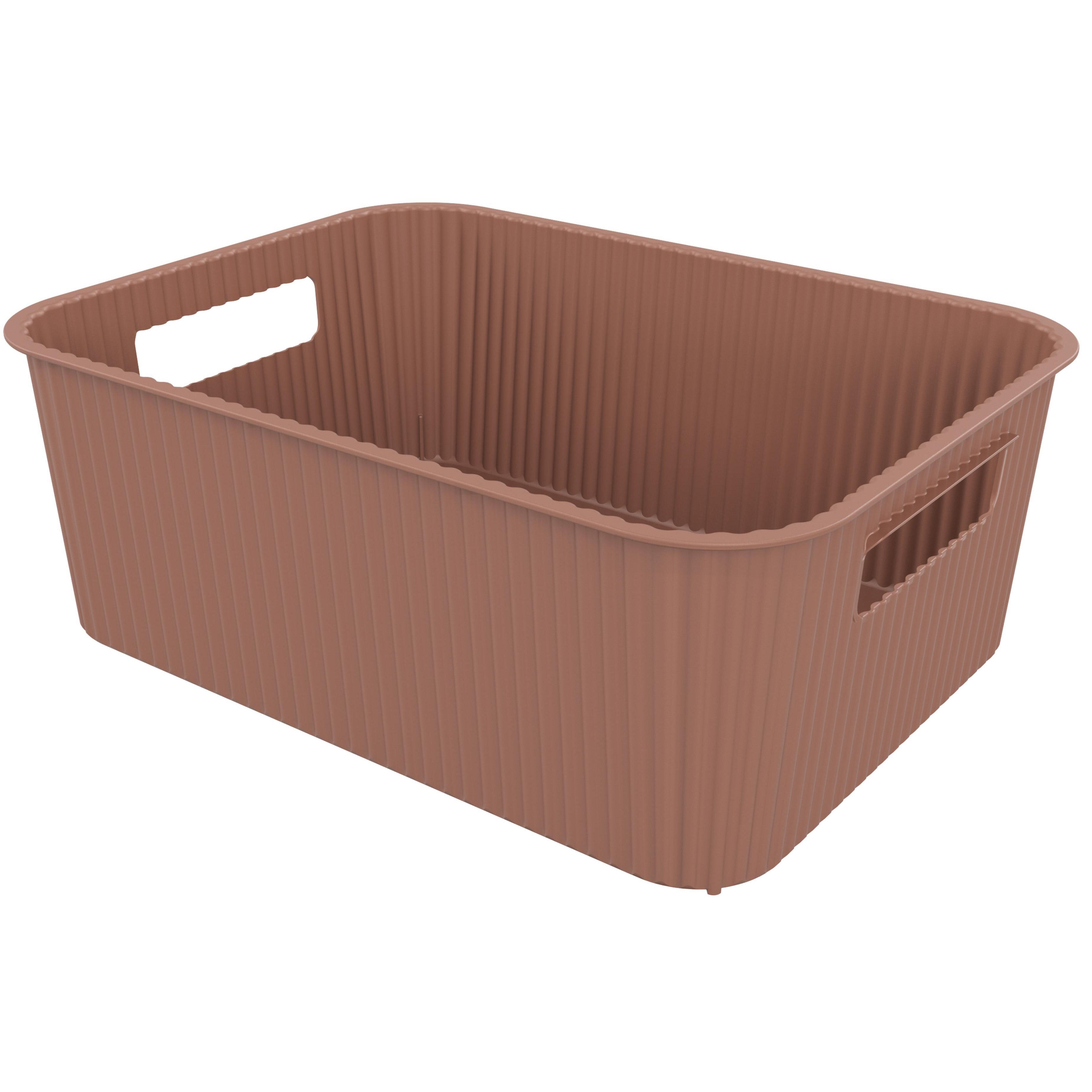 SUNDIS Panier de rangement moka 10l design moderne en pp recyclé 1 pièce