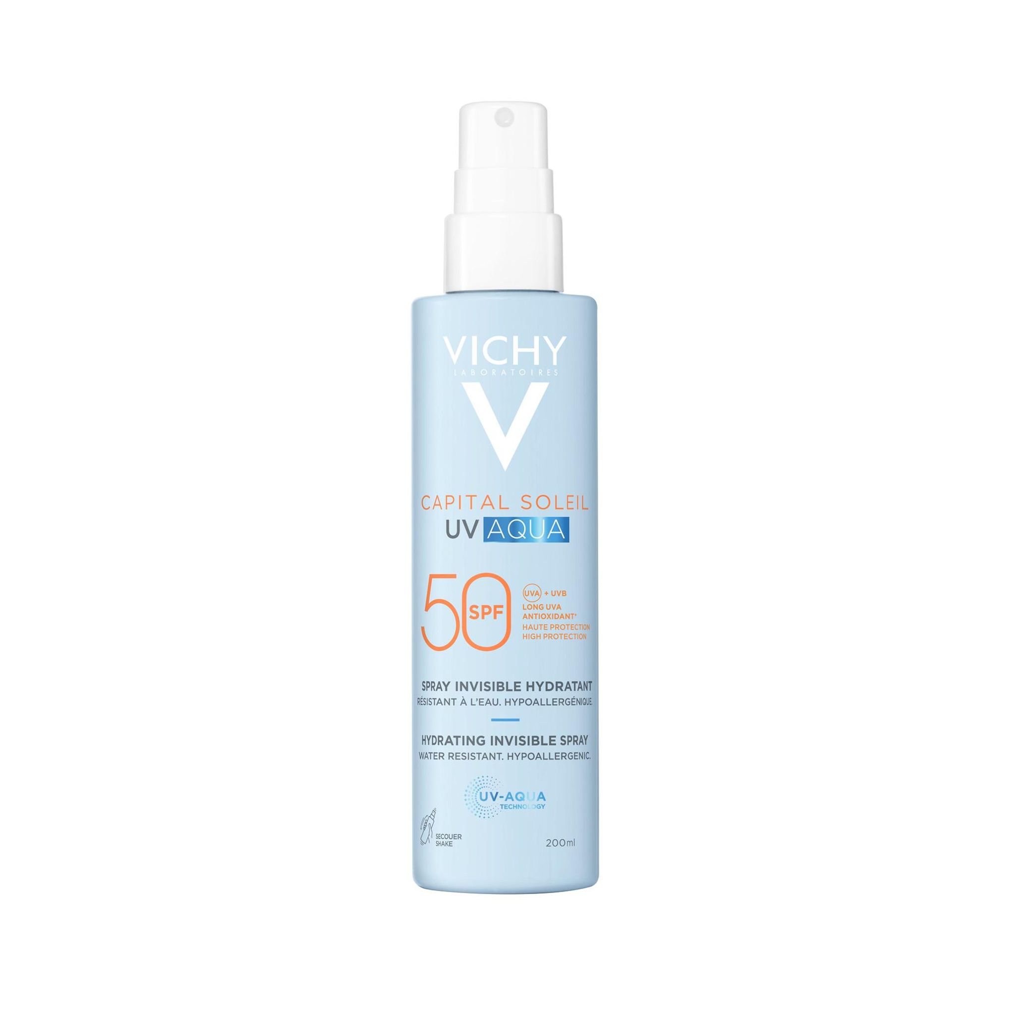 VICHY Capital Soleil UV aqua Spray invisible hydratant SPF50+ 200ml
