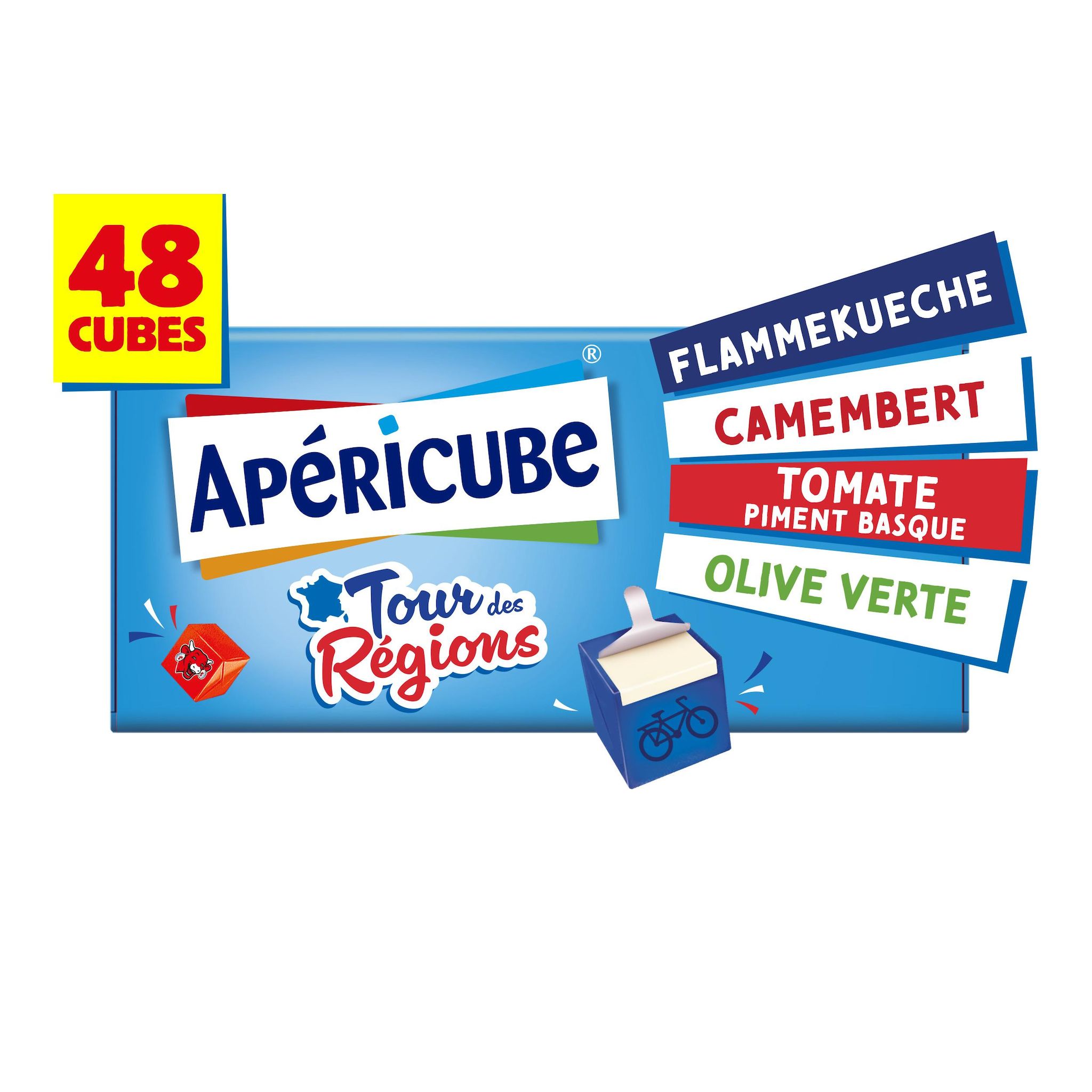 APERICUBE Cubes de fromage apéritif 48 cubes 250g
