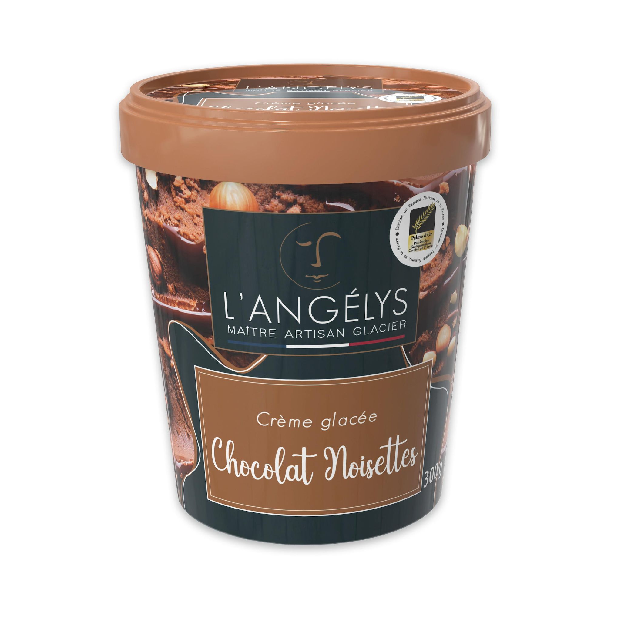 L'ANGELYS Crème glacée chocolat noisette 300g