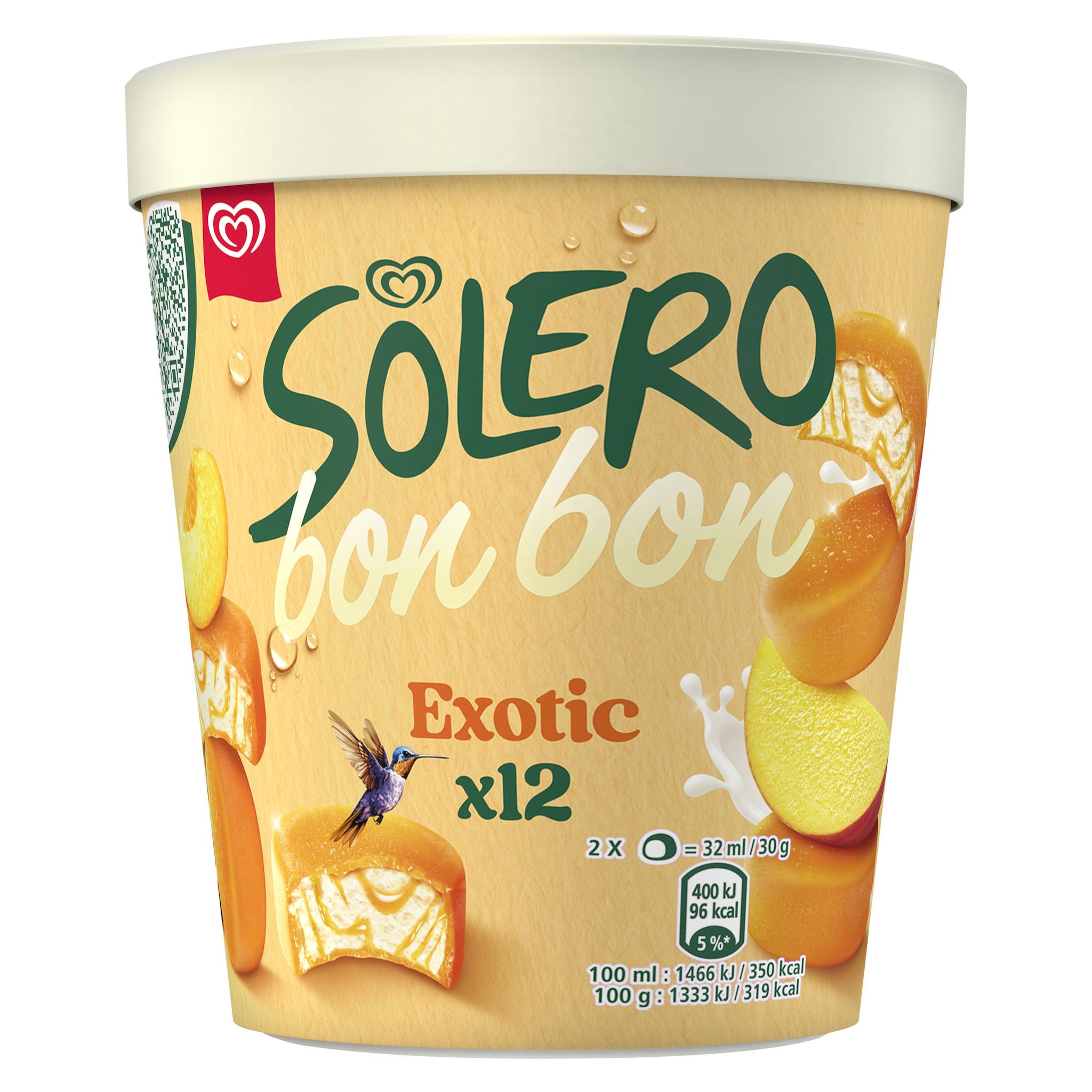 SOLERO Bon bon fruits exotiques vanille 12 pièces 180g
