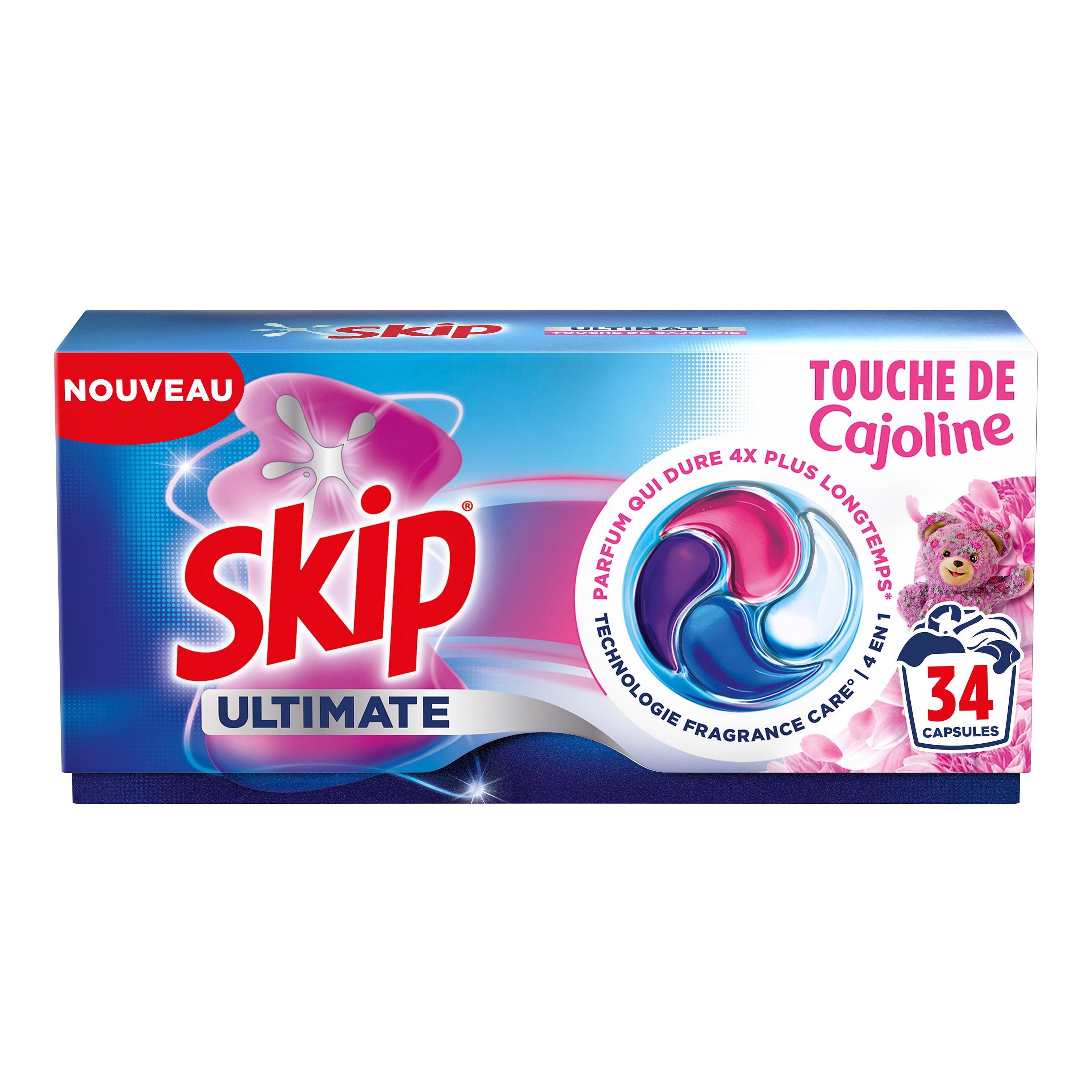 Voir la diapositive 2 : SKIP Lessive Capsules Ultimate 4en1 Touche de Cajoline 34 lavages 34 capsules