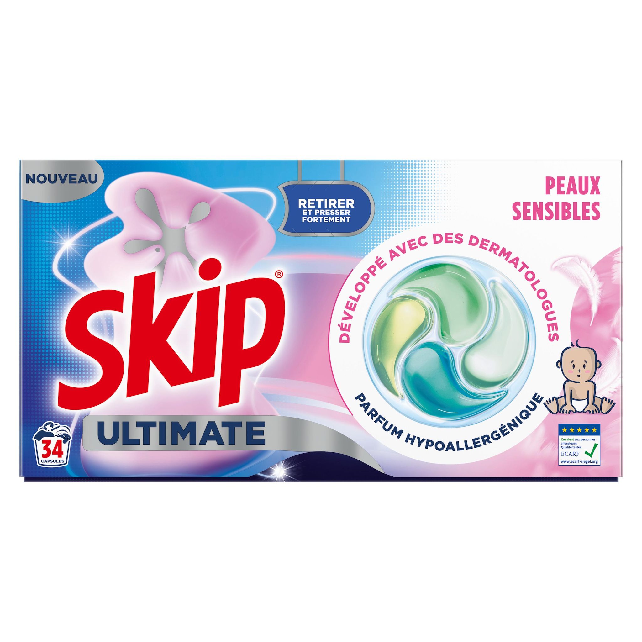 SKIP Lessive capsules 34 lavages 34 doses
