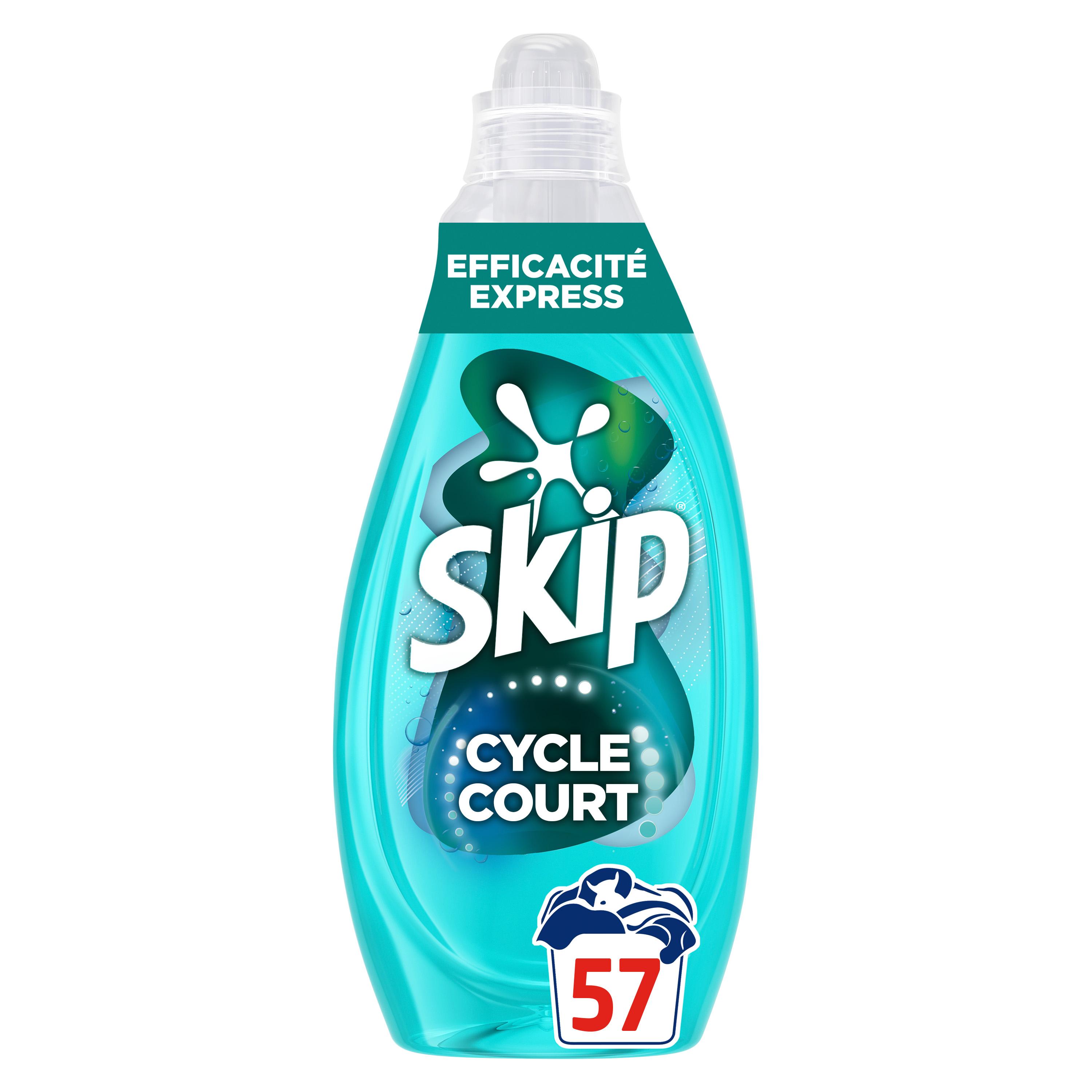 SKIP Lessive Liquide Mon Cycle Court Parfait Efficacité Express 57 Lavages 2.166l