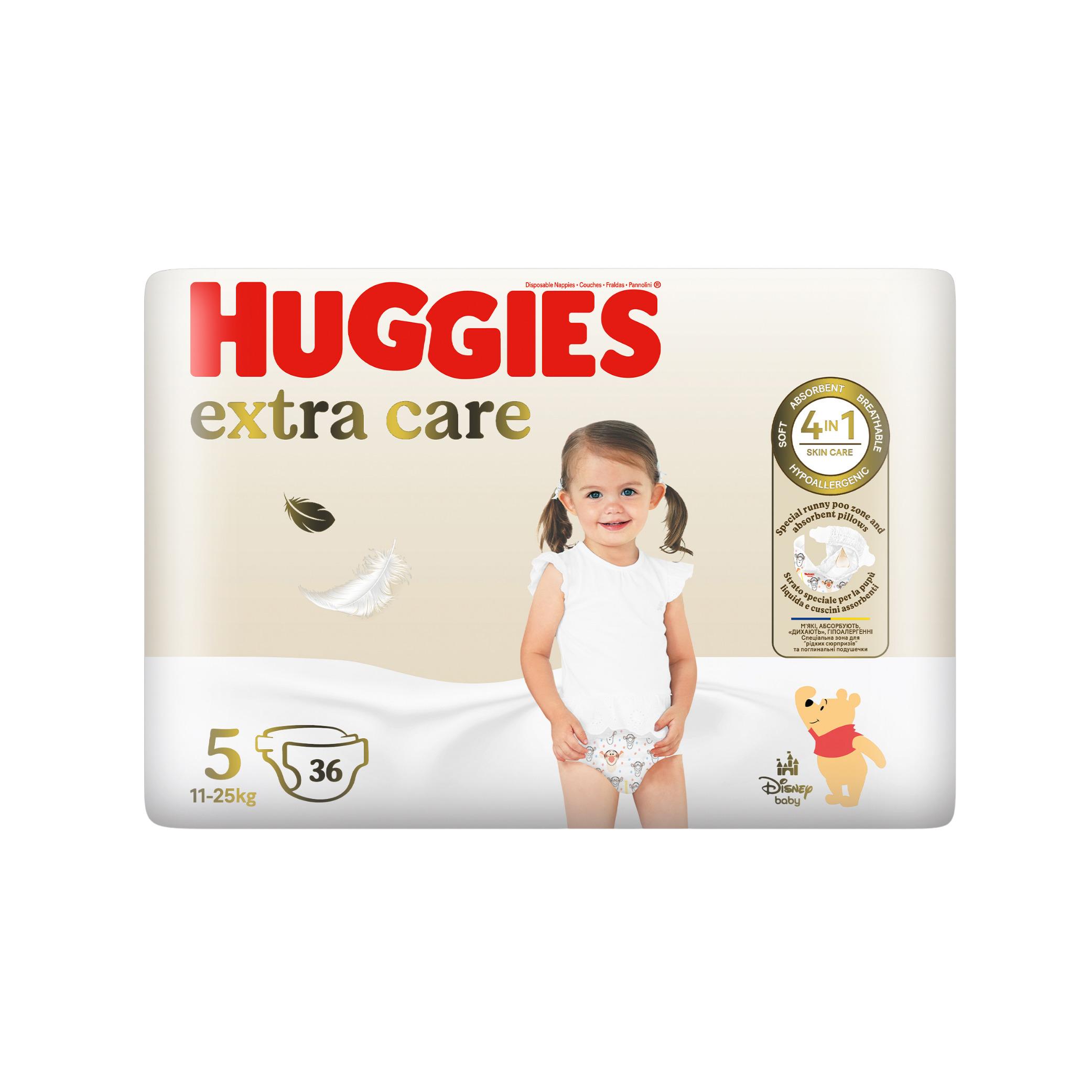 HUGGIES Extra care couches hypoallergénique taille 5 (11-25kg) 36 couches