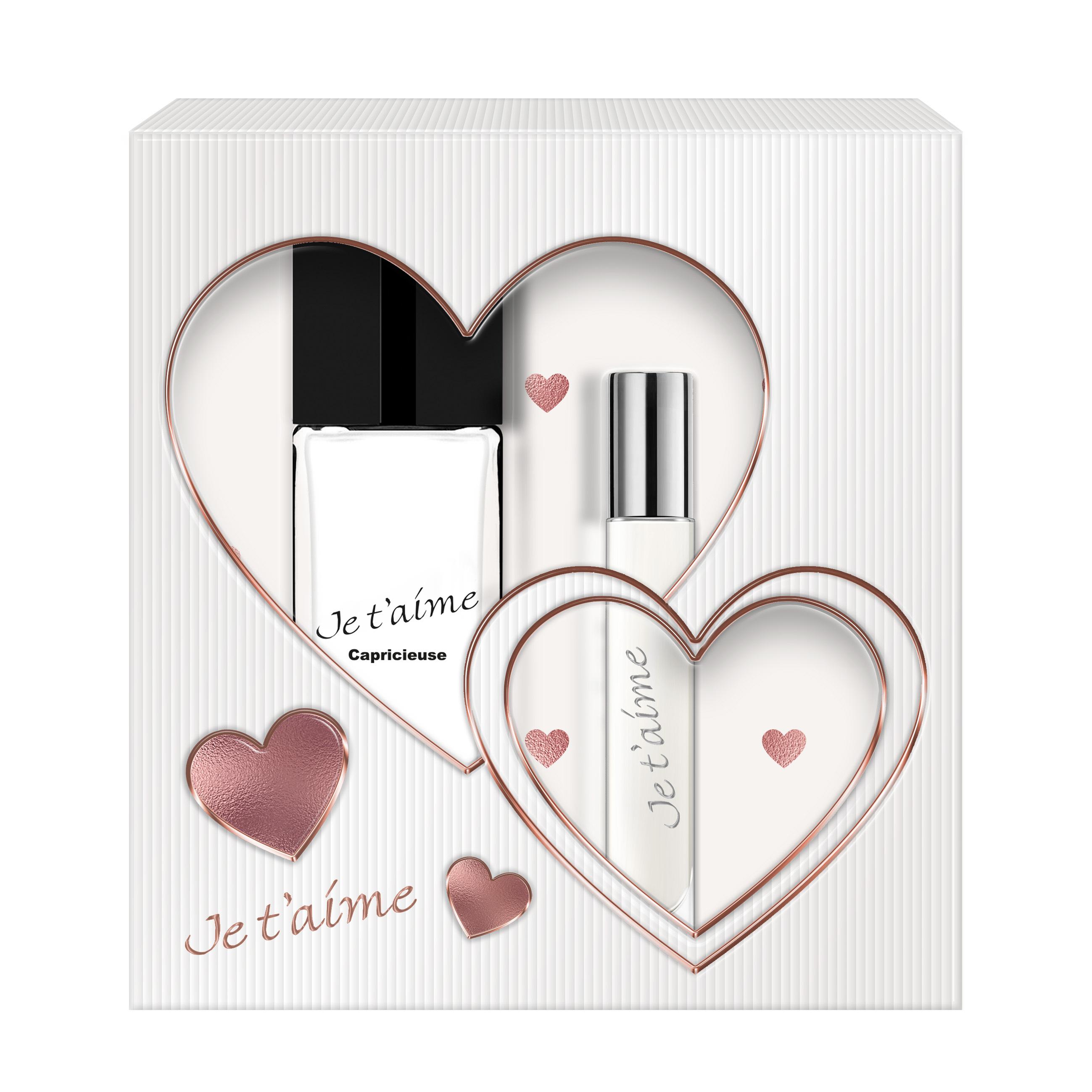 JE T'AIME Coffret capricieuse 1 eau de parfum 100ml+1 vapo sac 10ml 1 coffret de 2 produits