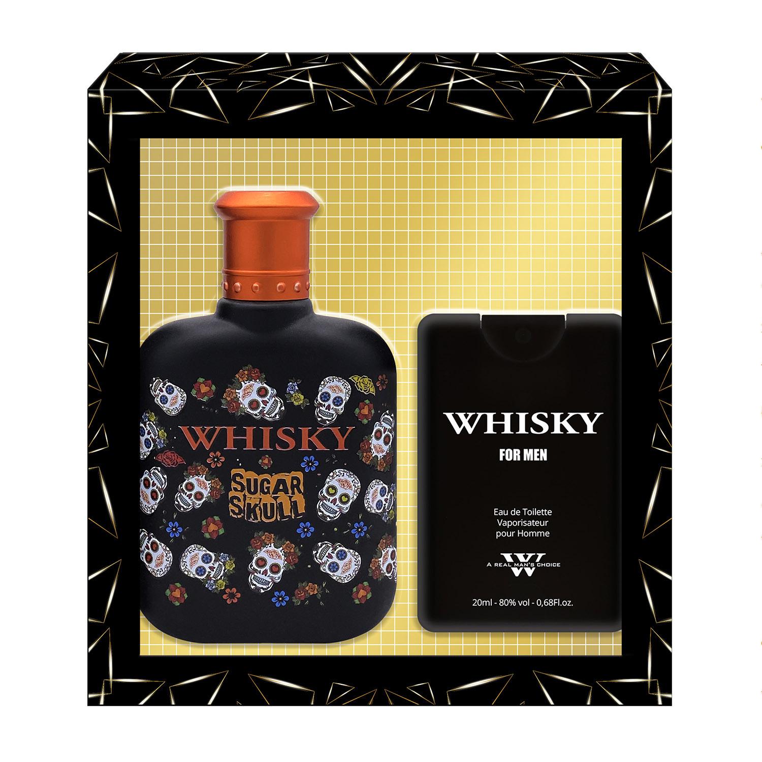 WHISKY Coffret sugar skull 1 eau de toilette 100ml+1 parfum de voyage 20ml 1 coffret de 2 pièces