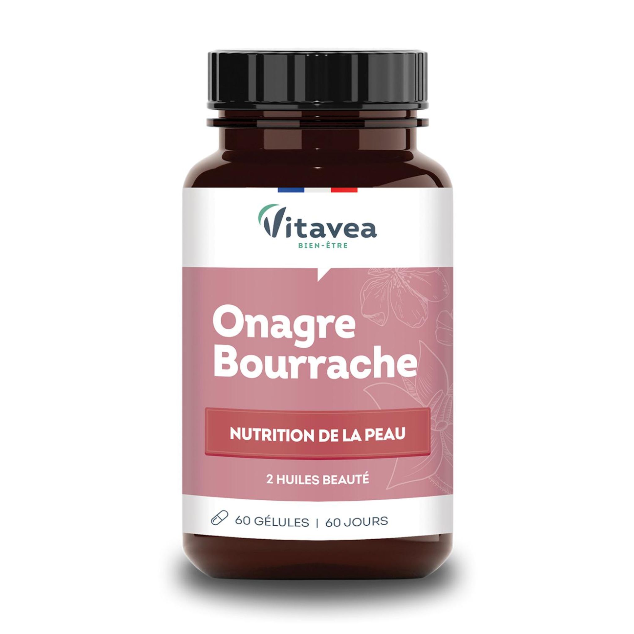 VITAVEA Gélules d'onagre bourrage nutrition de la peau 60 gélules 22g