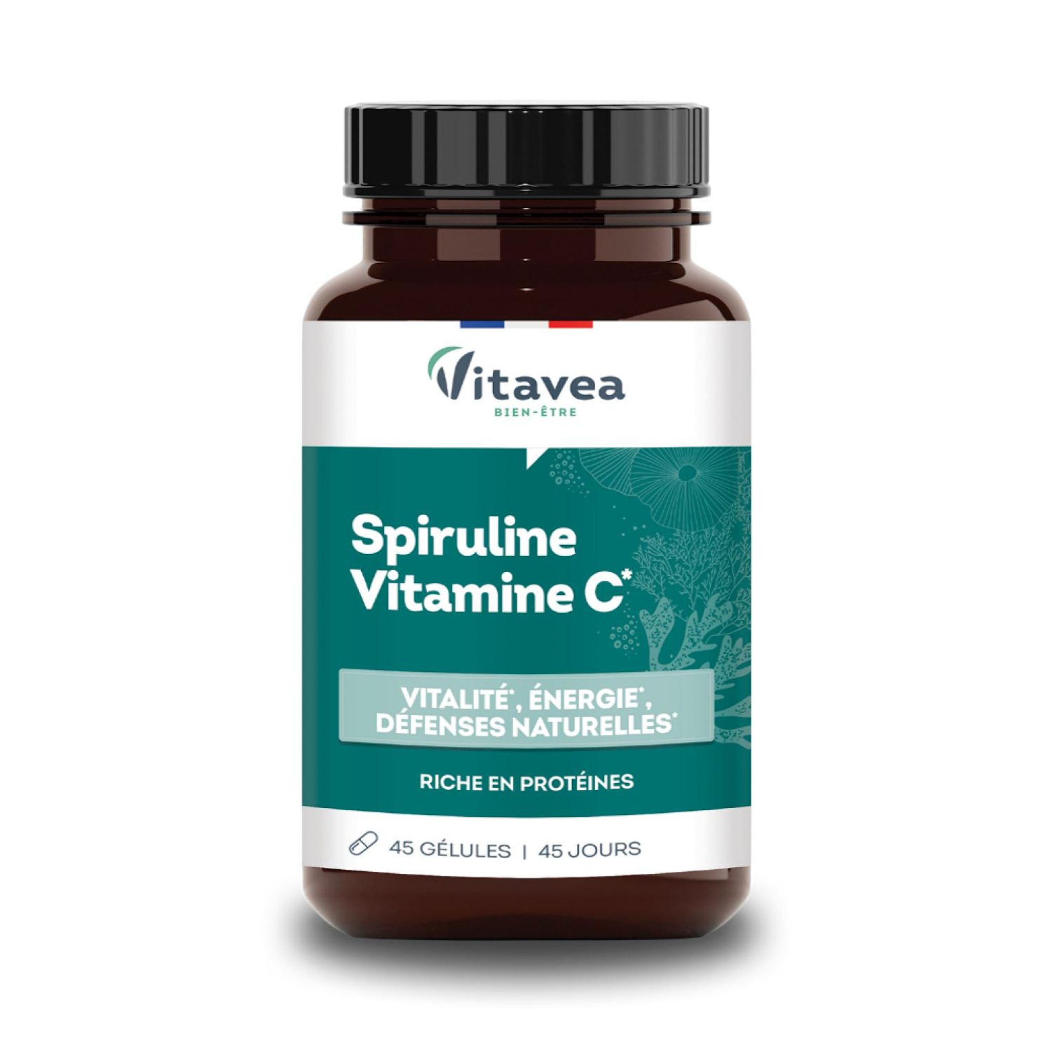VITARMONYL Compléments alimentaires Spiruline et Vitamine C 45 gélules 17g