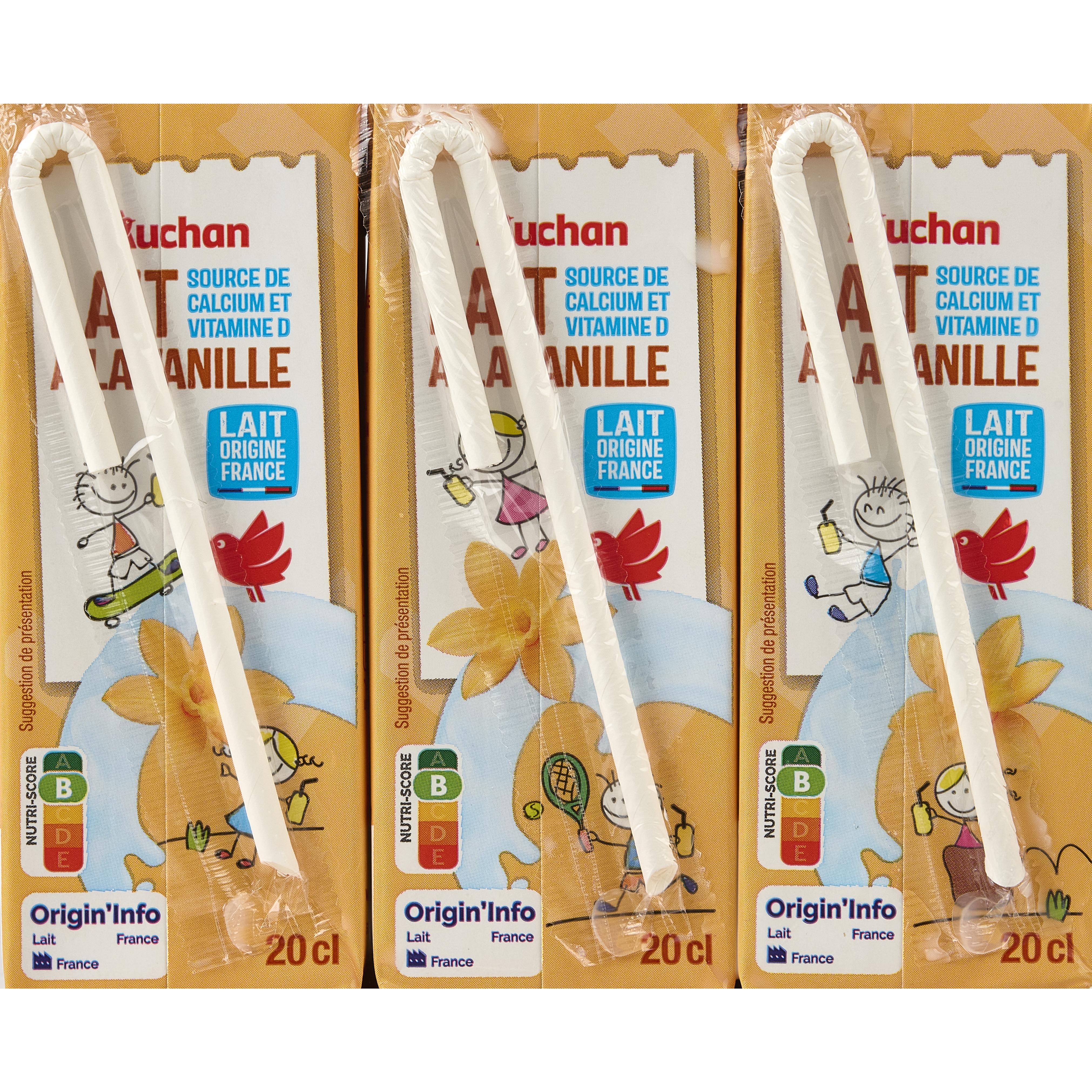 Voir la diapositive 4 : AUCHAN Lait à la vanille 6x20cl