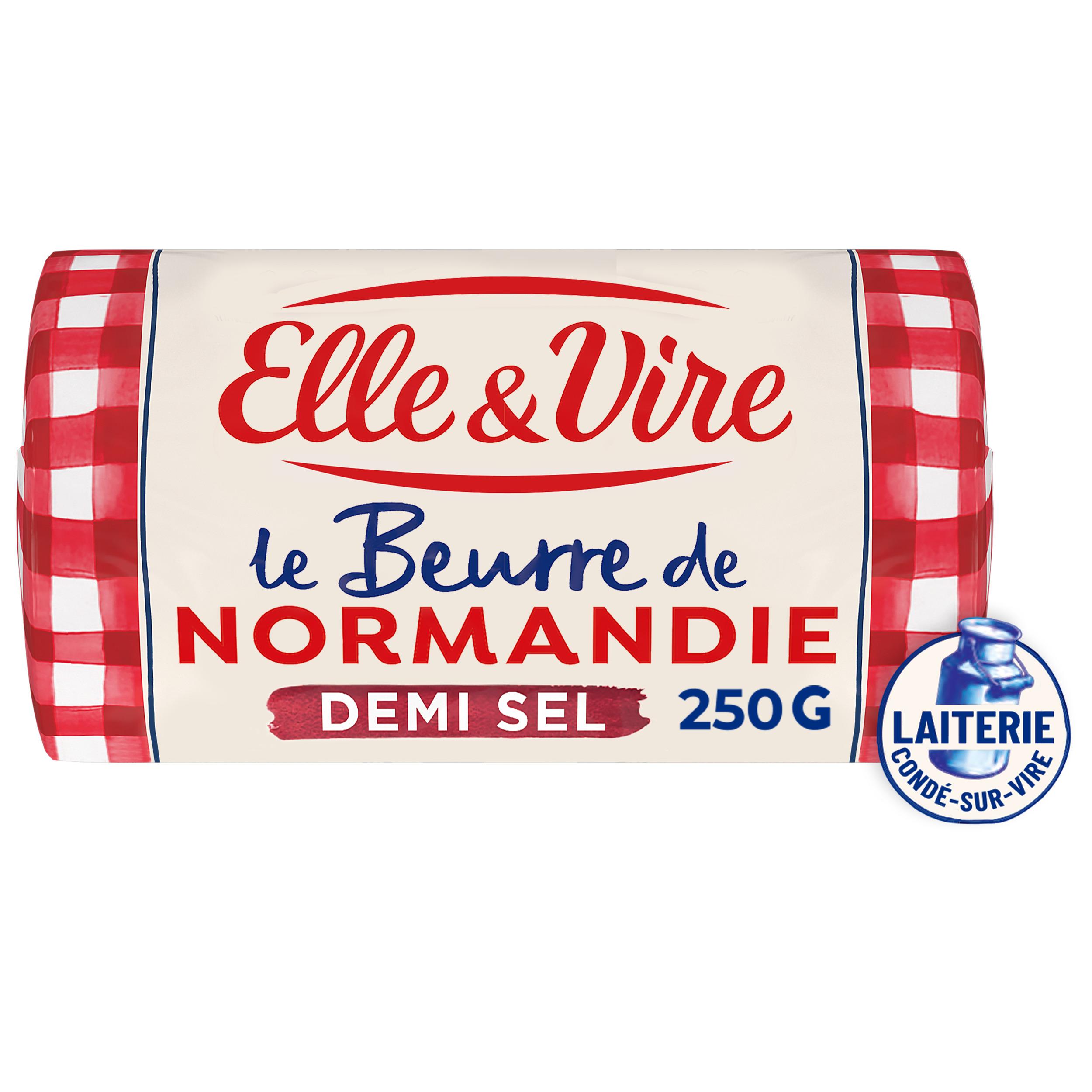 ELLE & VIRE Beurre de Normandie demi-sel 80%MG 250g